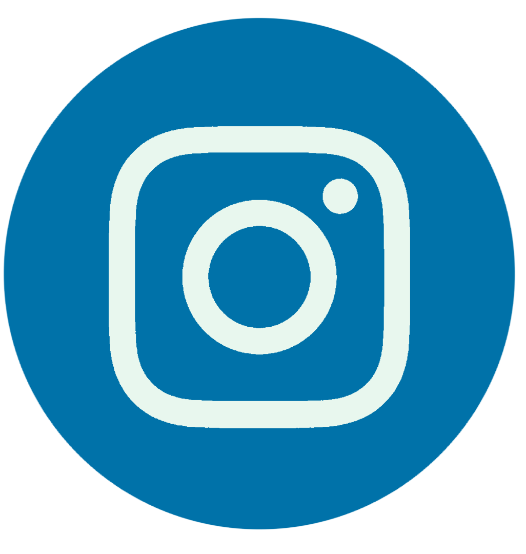 Instagram logo in blue and white