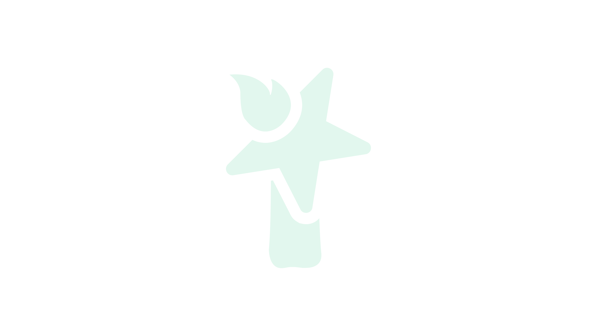Stylized illustration of a person with a leaf and star