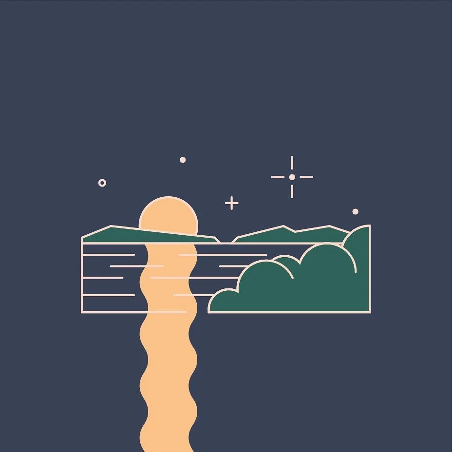 Some night time landscapes. #vector #vectorart #art #night #minimal #landscape #graphicdesign #graphic #moon #reflection