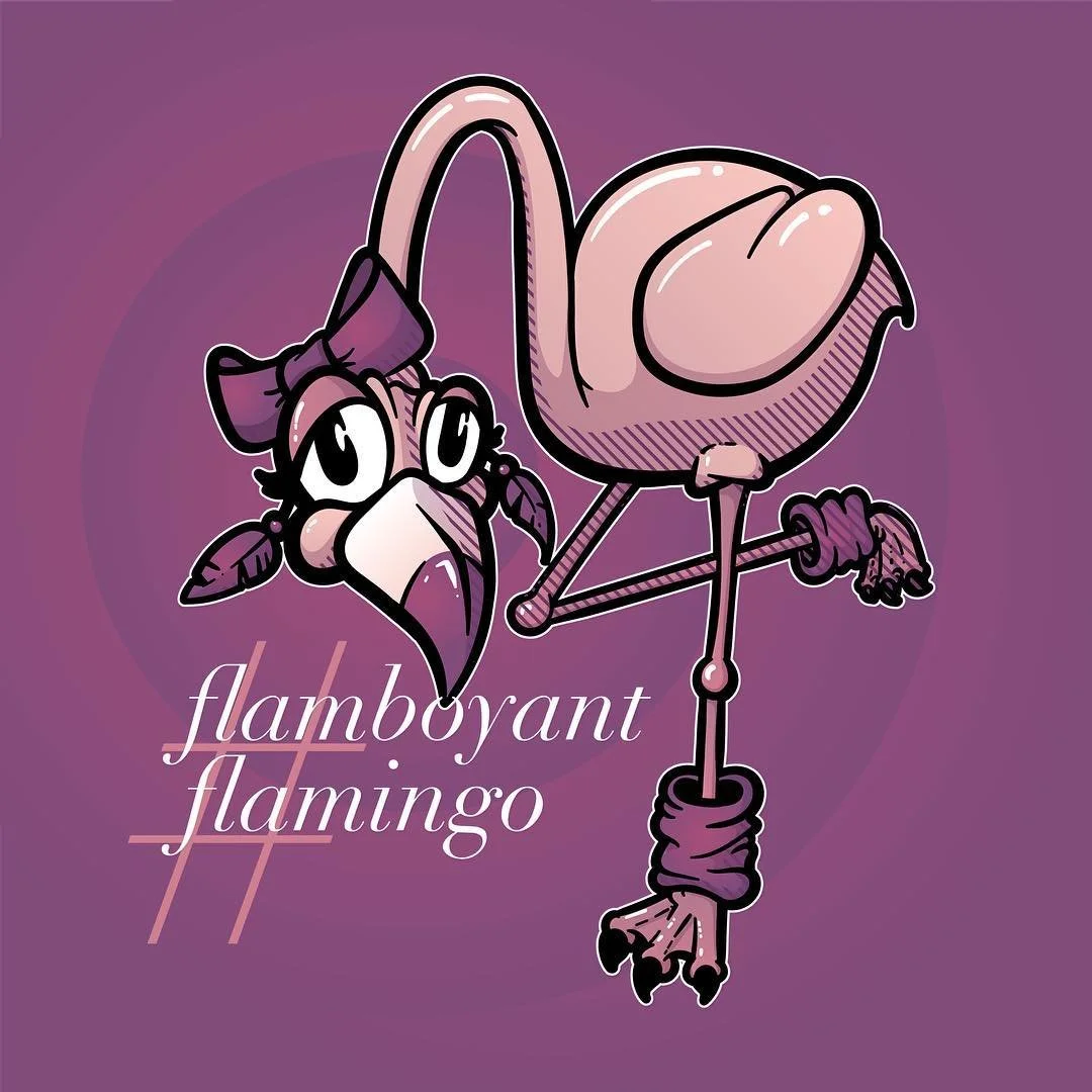 A new bird isn&rsquo;t it fabulous? #drawing #flamboyant #flamboyantflamingo #flamingo #illustration #vectorart #vector #vectorgraphics #graphic #bird #illu