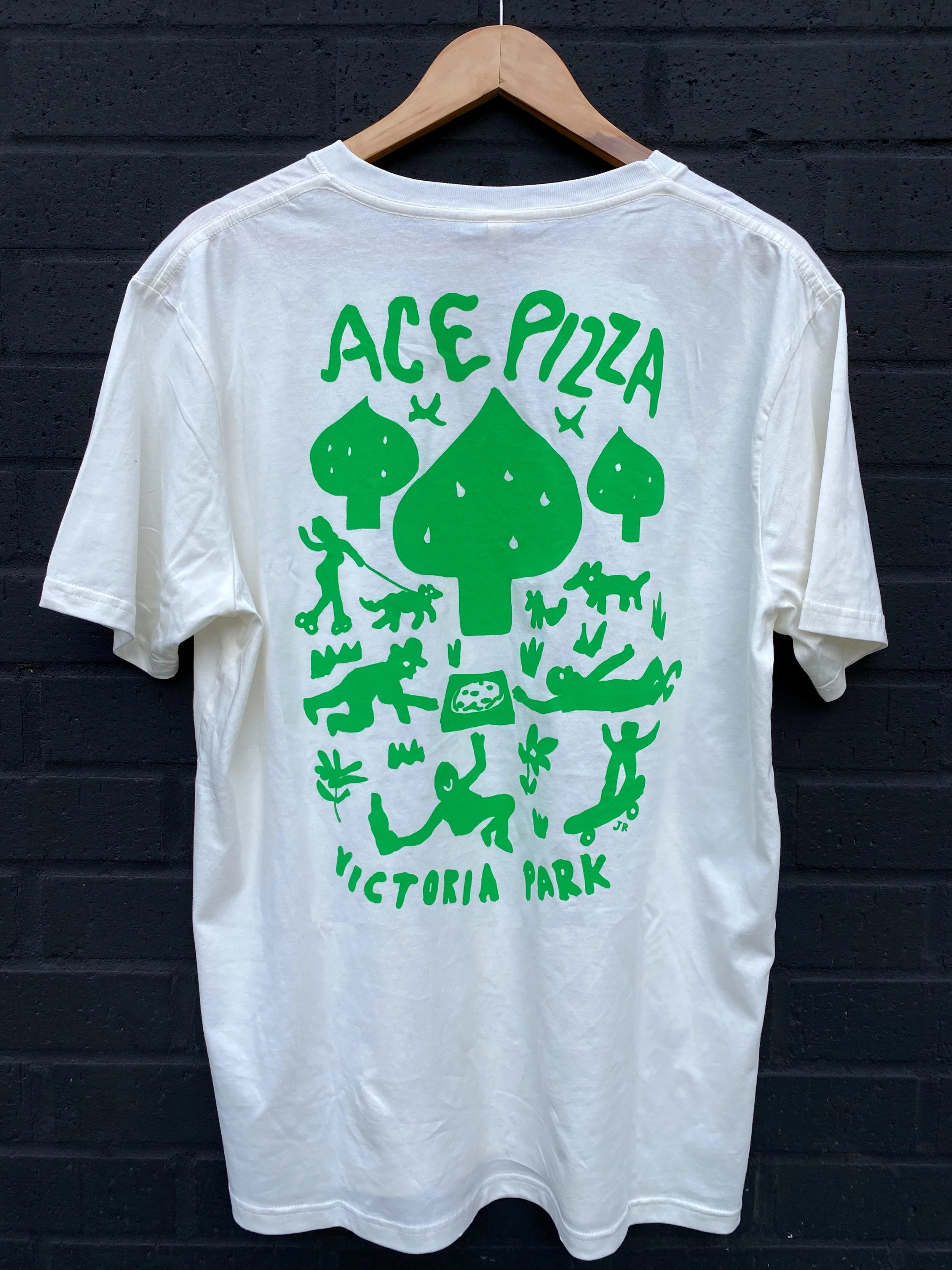 Tee design for ACE Pizza, Victoria Park, London
