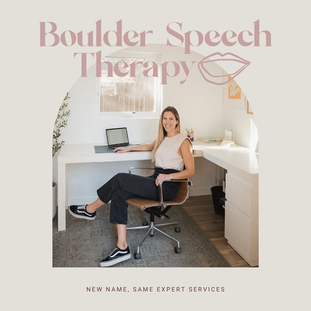 We&rsquo;ve rebranded!  Boulder Speech Therapy (previously Toddler Talk Speech Therapy) may have a new look.  But you can expect the same expertise, warmth and dedication to your kiddos speech needs. ✨ You belong here ✨