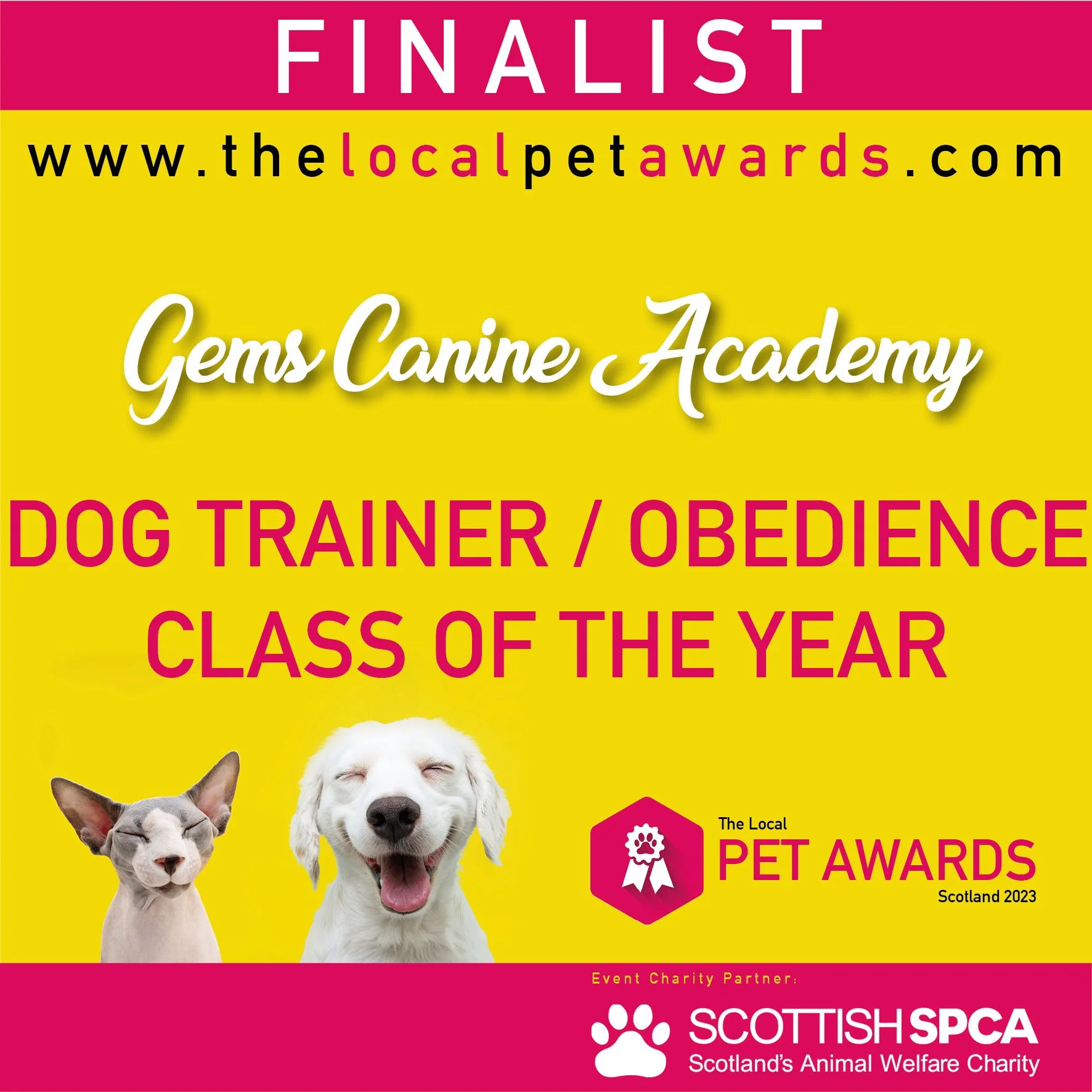 Dog Trainer of the year finalist 2023