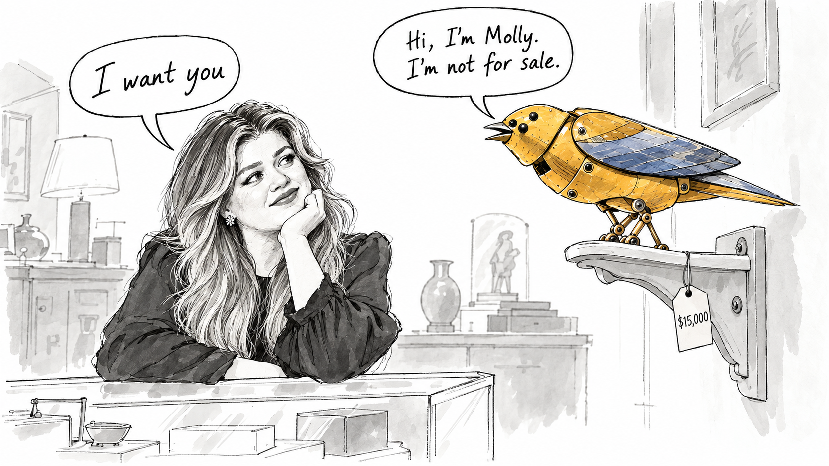 Kelly Clarkson, a mechanical bird and knowing when to put your phone down