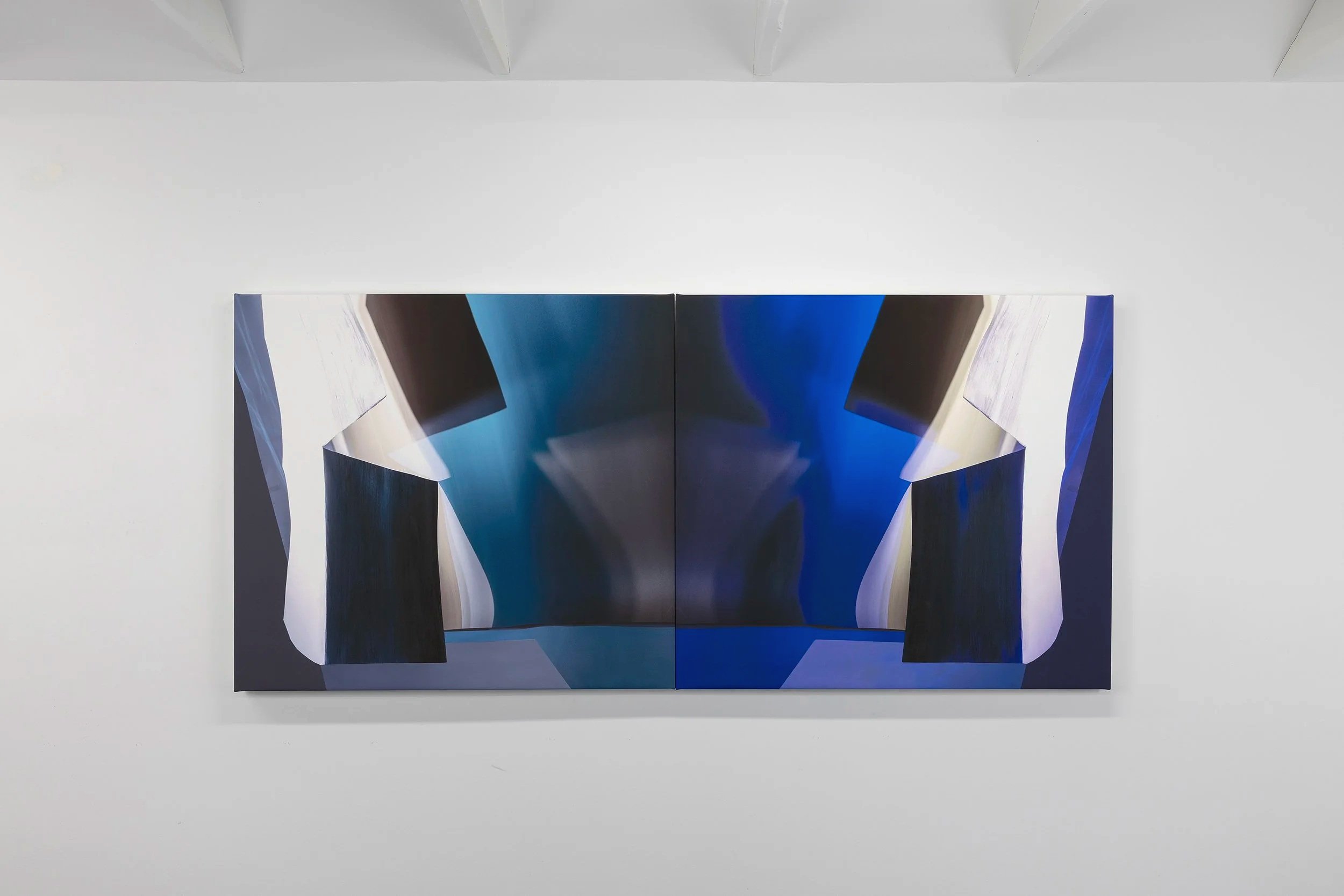 One Another 2025 Archival Ink and Acrylic on Canvas 36 x 80 Inches overall