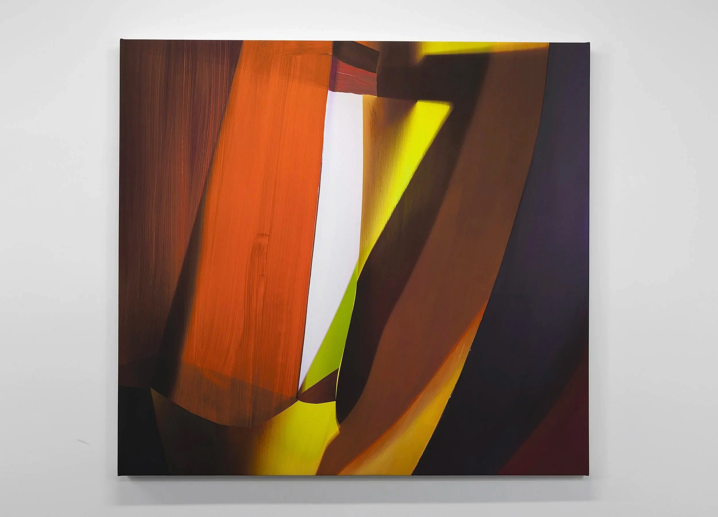 Right Through 2025 Archival Ink and Acrylic on Canvas 48 x 52 Inches