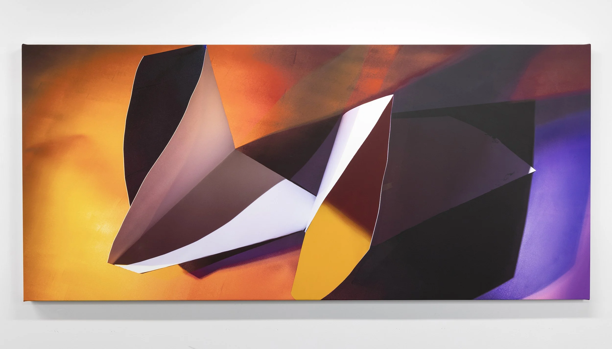 Out Loud 2026 Archival Ink and Acrylic on Canvas 36 x 80 Inches