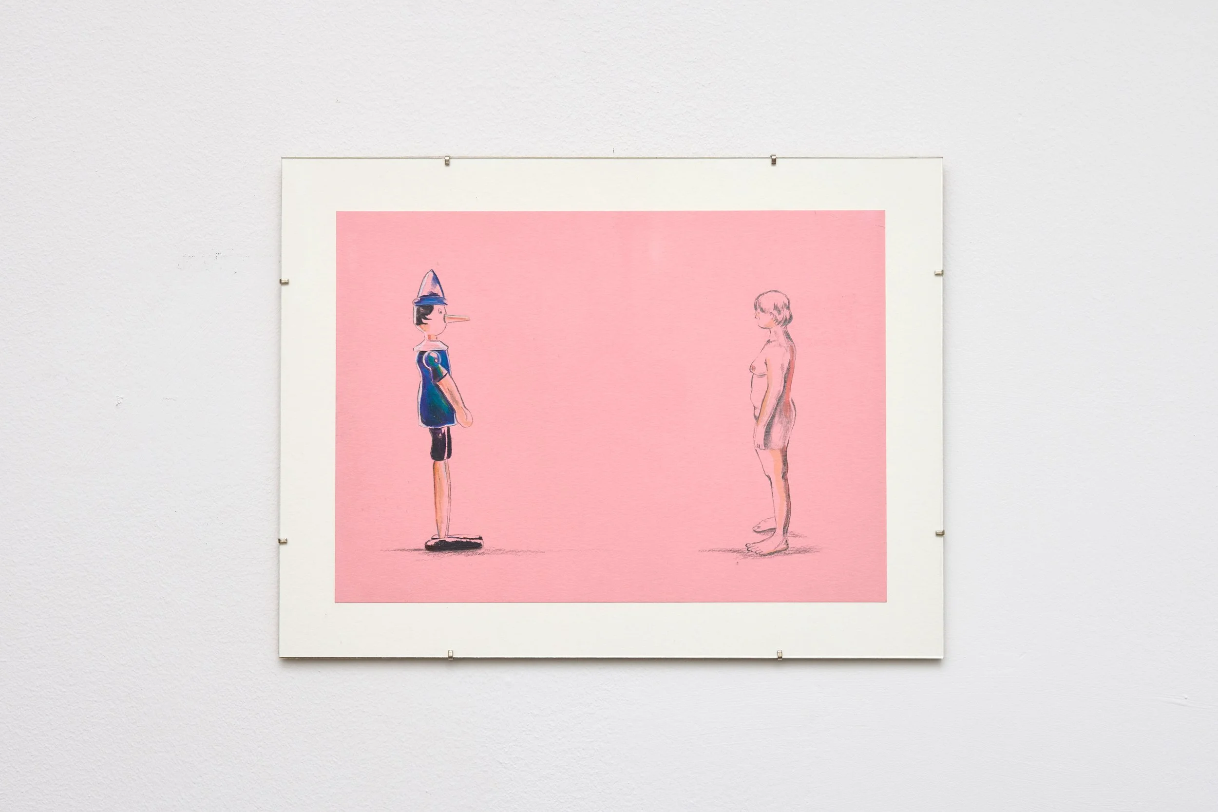 The Marionette III, 2025, pencil and coloured pencil on paper, 21 x 29.7 cm