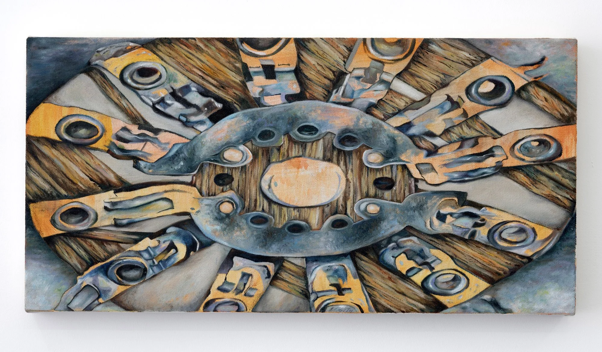 XIV, 2023, oil on canvas, 30cm x 60cm