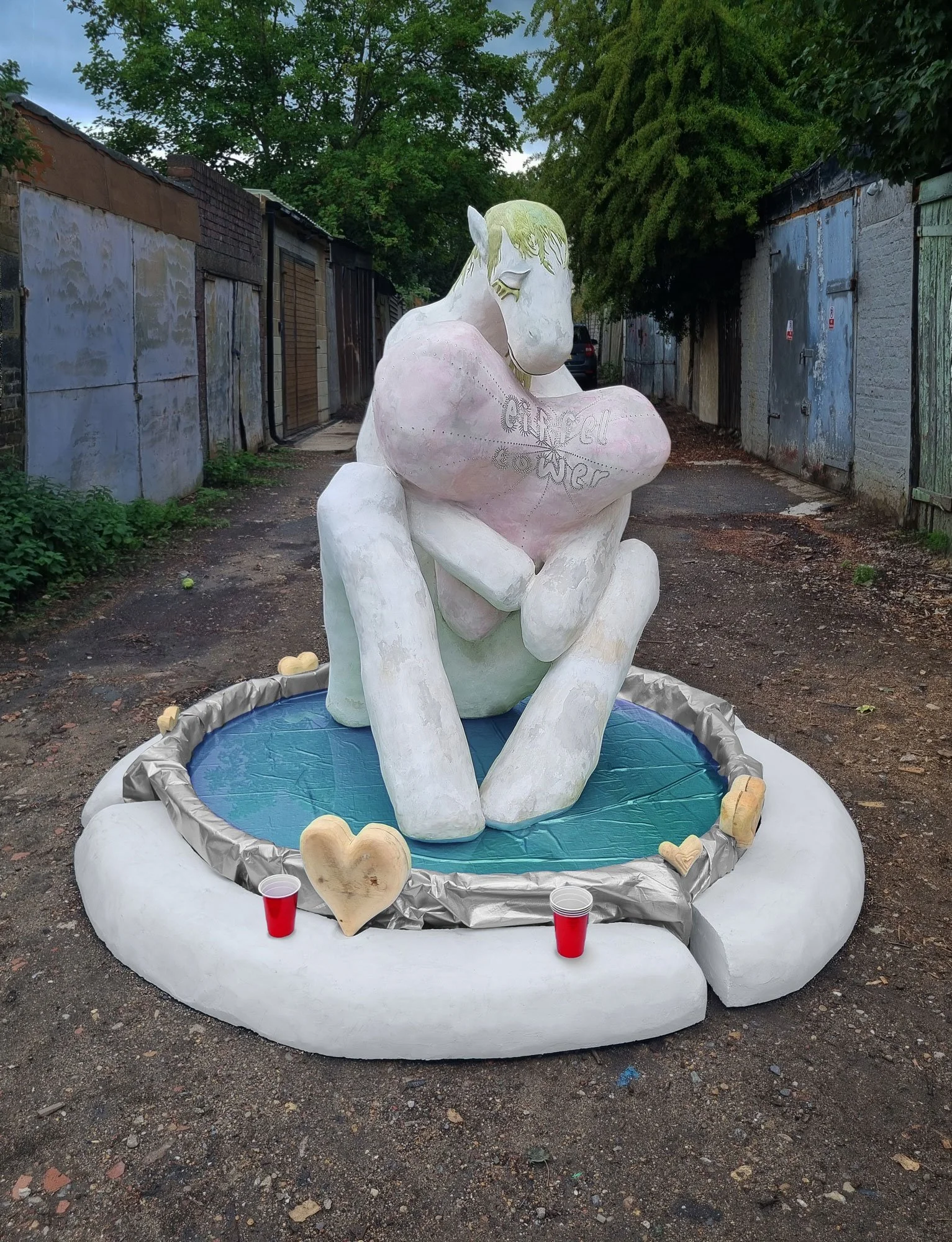 Eiffel Tower, 2025, oil on mixed media, 182 x 172 x 190 cm 