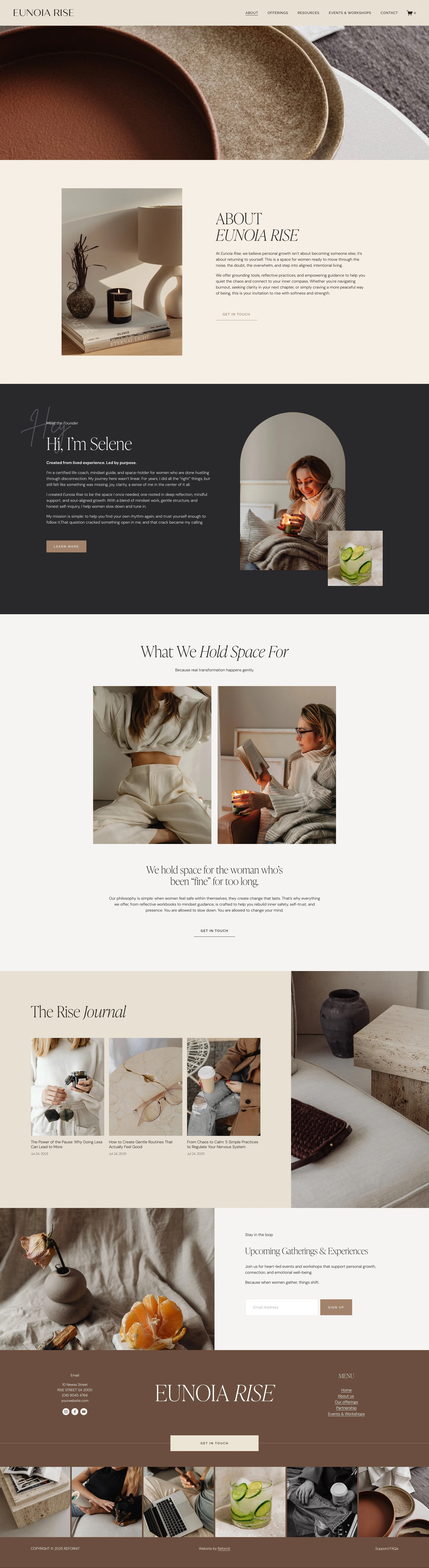Custom website design for a farming and photography business by Refornit, showcasing a professional layout that highlights agricultural products and services.
