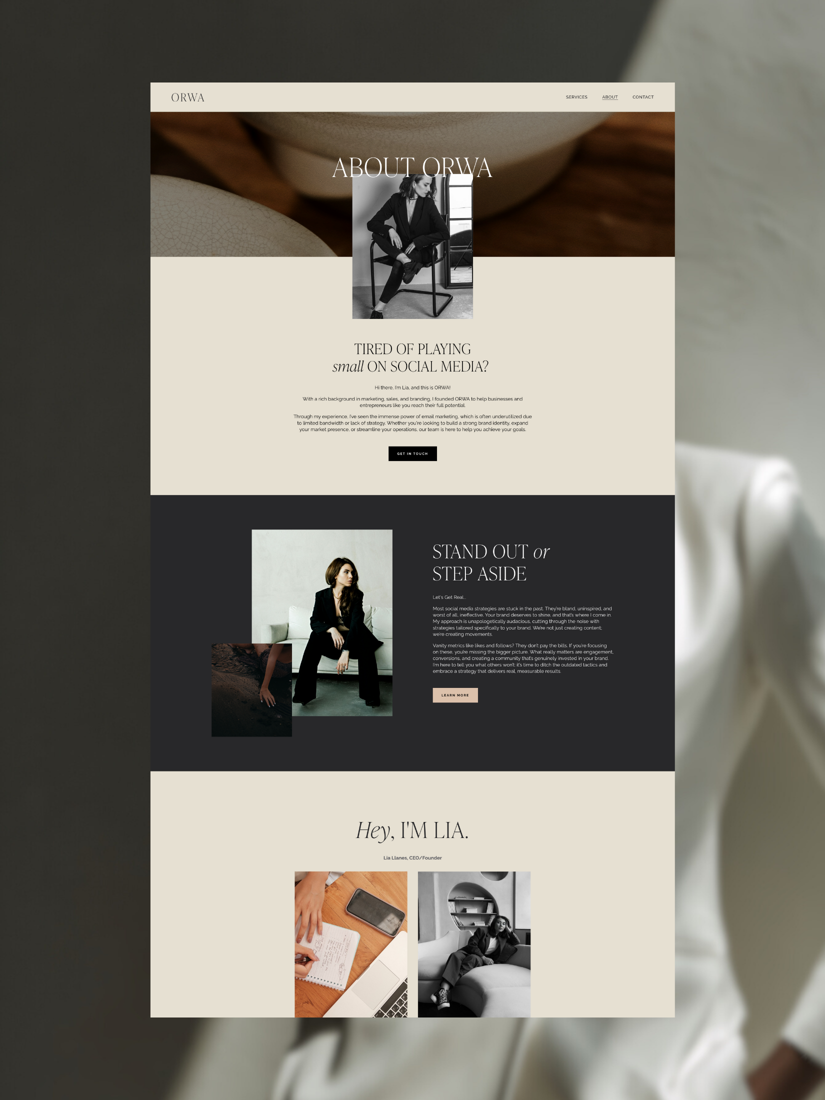 Website design for a medspa by Refornit, featuring an elegant and user-friendly layout focused on wellness treatments and services.