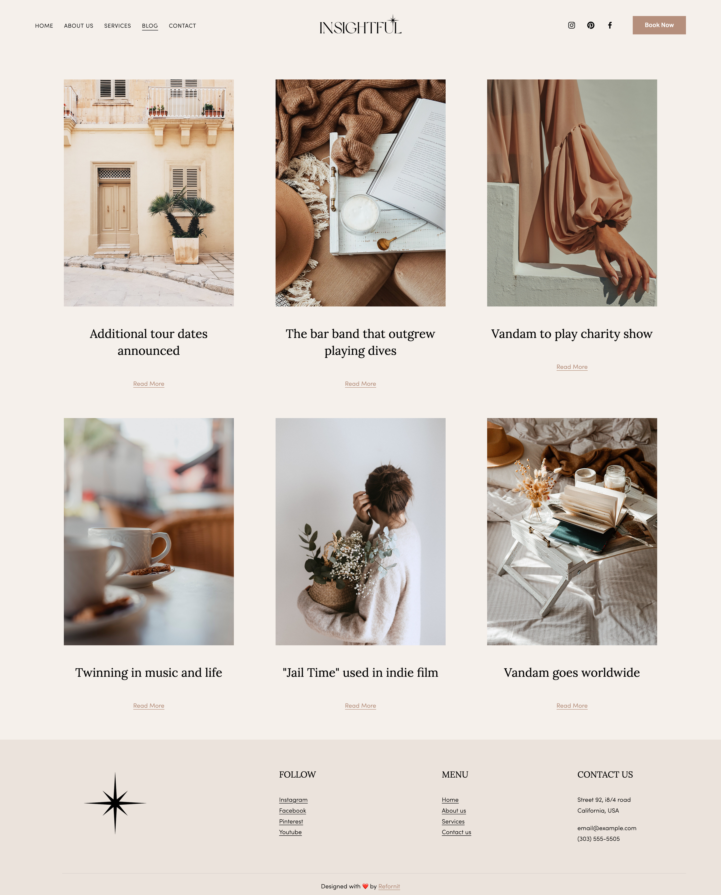 Custom website design for a bakery by Refornit, with a warm and inviting layout that showcases bakery products and services. contact for bakery website design services. 