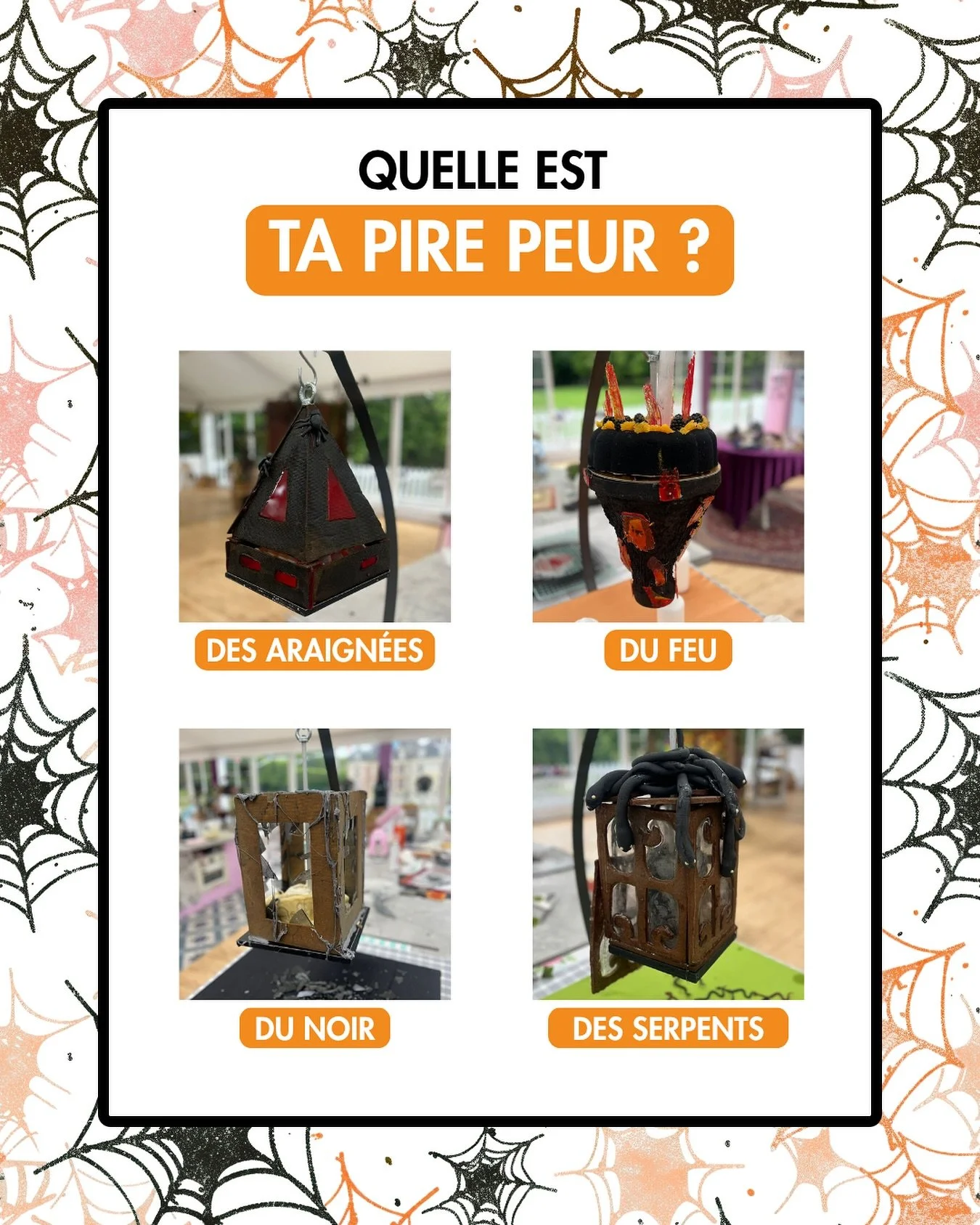 Quelle est ta pire peur ? 🕷️🐍

Le meilleur p&acirc;tissier sp&eacute;cial Halloween &agrave; voir ou &agrave; revoir sur M6+ 🎃