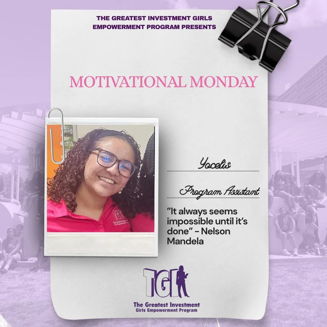 💥It's time for Motivational Monday! 💥Today we have an impactful Nelson Mandela quote from one of our amazing program assistants, Yocelis! 💗💜