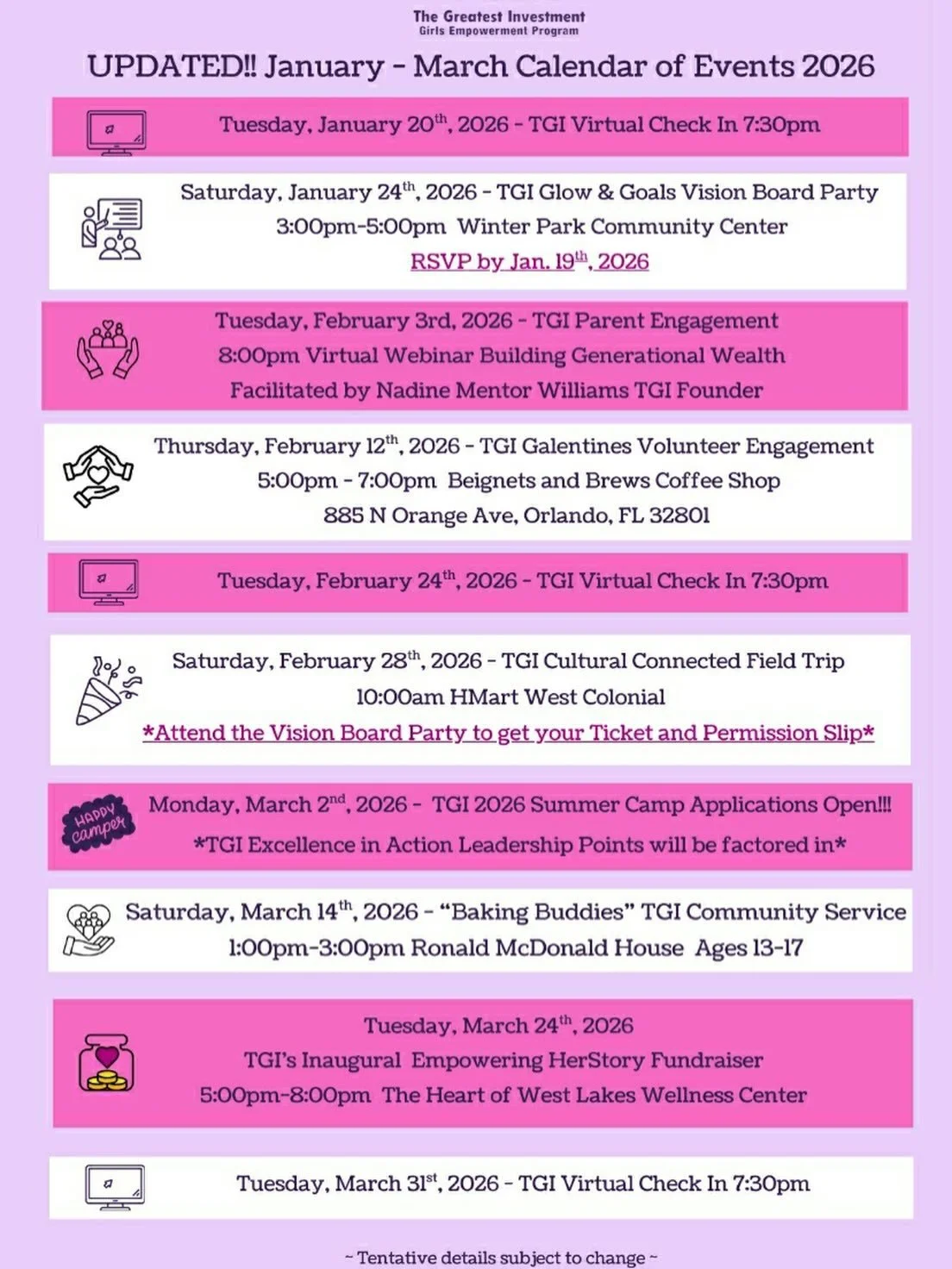 ✨ Q1 is officially LIVE! ✨

We&rsquo;re kicking off 2026 with a powerful lineup of events designed to inspire, uplift, and empower our young ladies to GLOW UP in this new year. From leadership workshops to wellness circles and community service days.