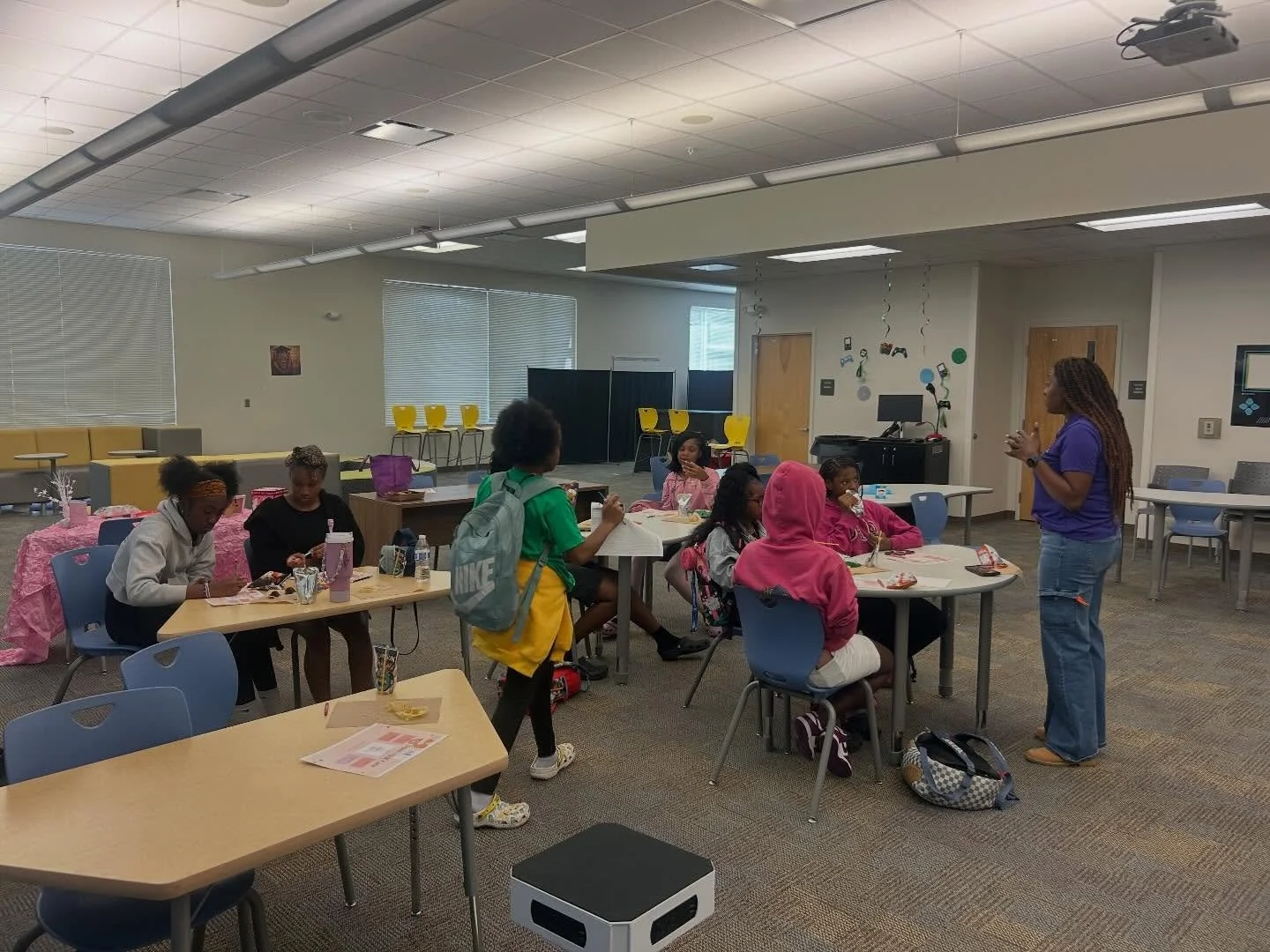 It&rsquo;s Flashback Friday!!!! Let&rsquo;s take a look at TGI at ACE Middle School pouring into our girls through cupcakes and conversation 💜💕It was all about emphasizing that taking care of your mind, body,spirit, heart and soul is THEE Greatest 