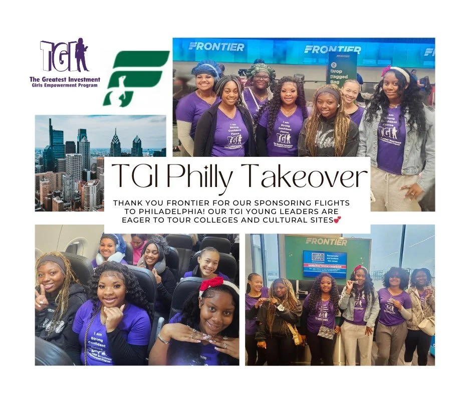 ✨ Thank you, Frontier Airlines! ✨

Because of @flyfrontier generous sponsorship, TGI was able to take a group of our young leaders to Philadelphia this Spring Break for an unforgettable college tour and cultural experience. We are truly grateful for 