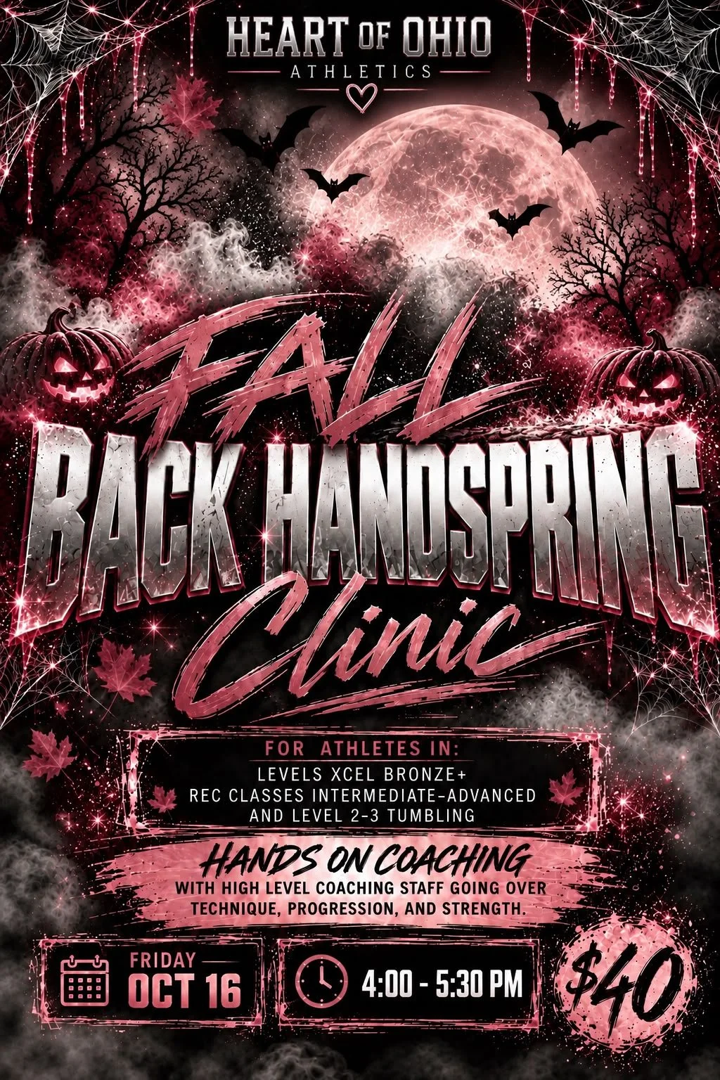 Fall Back Handspring Gymnastics Clinic (Friday Oct 16 2026)