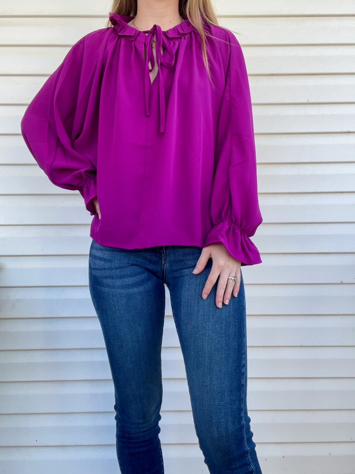 Purple Long Sleeve Top