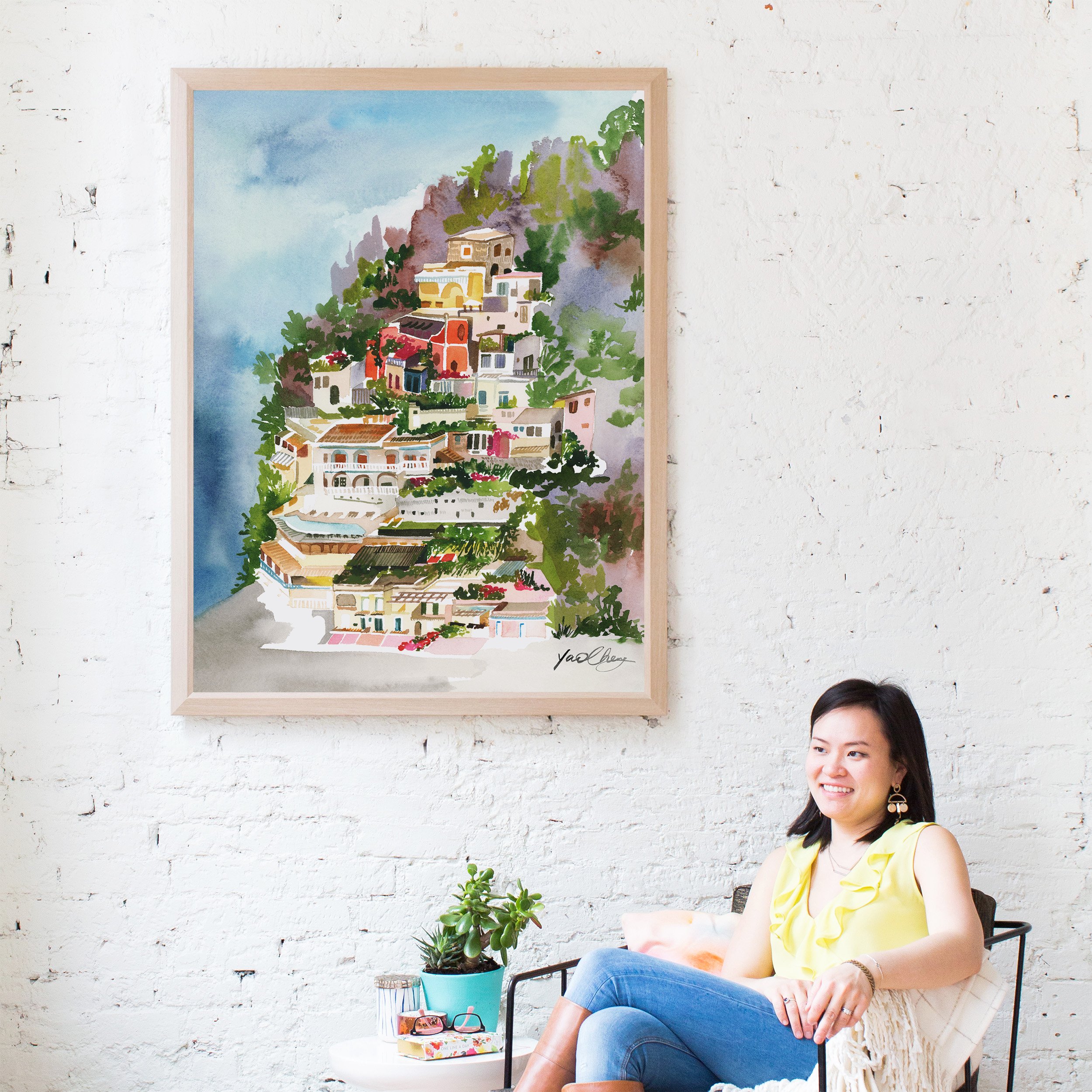yao-cheng-positano-italy-mediterranean-architecture-painting-print-yao-frame-3.jpg