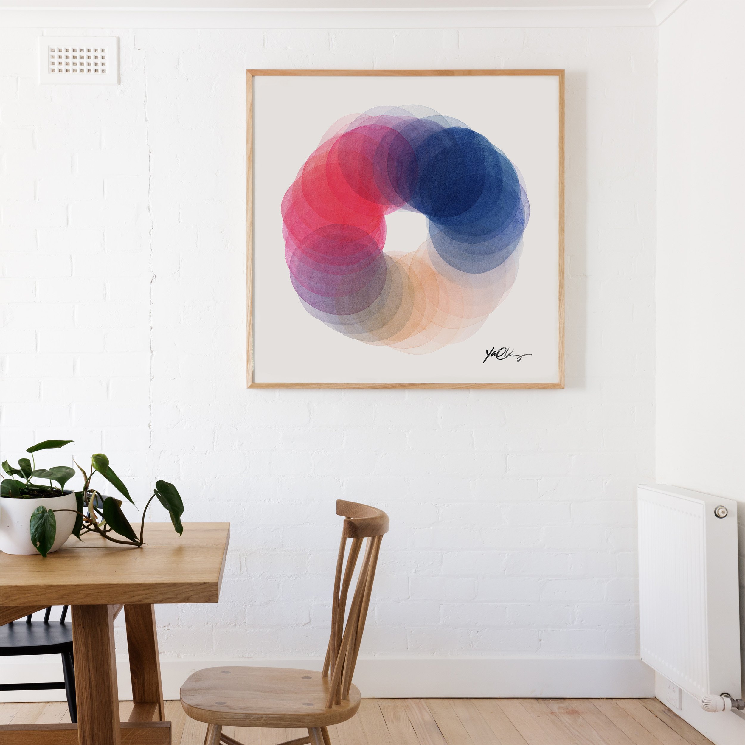yao-cheng-rotation-in-cobalt-abstract-circle-watercolor-print-kitchen-room-wall-decor-framed.jpg
