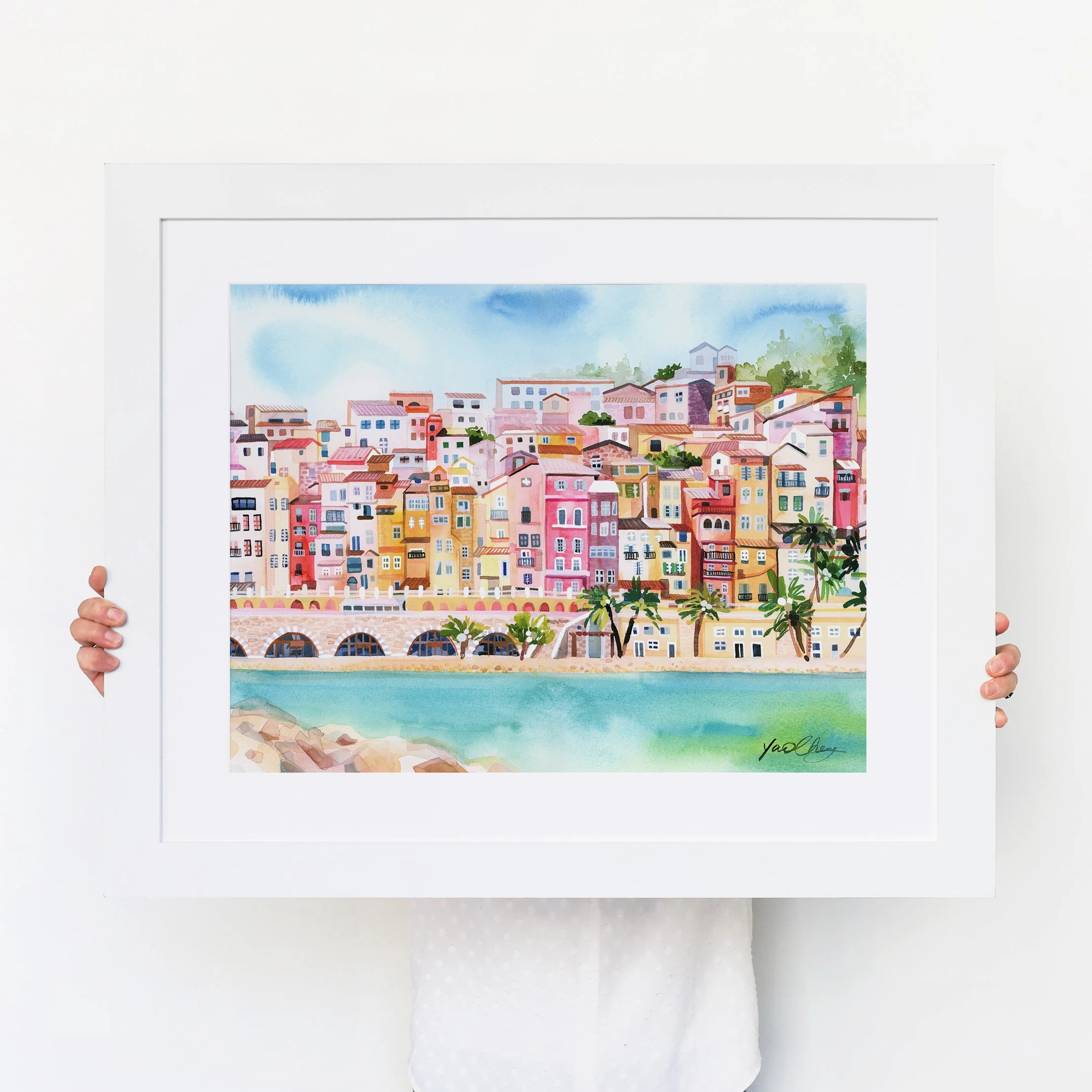 yao-cheng-menton-french-riviera-coastal-painting-print-yao-frame.jpg