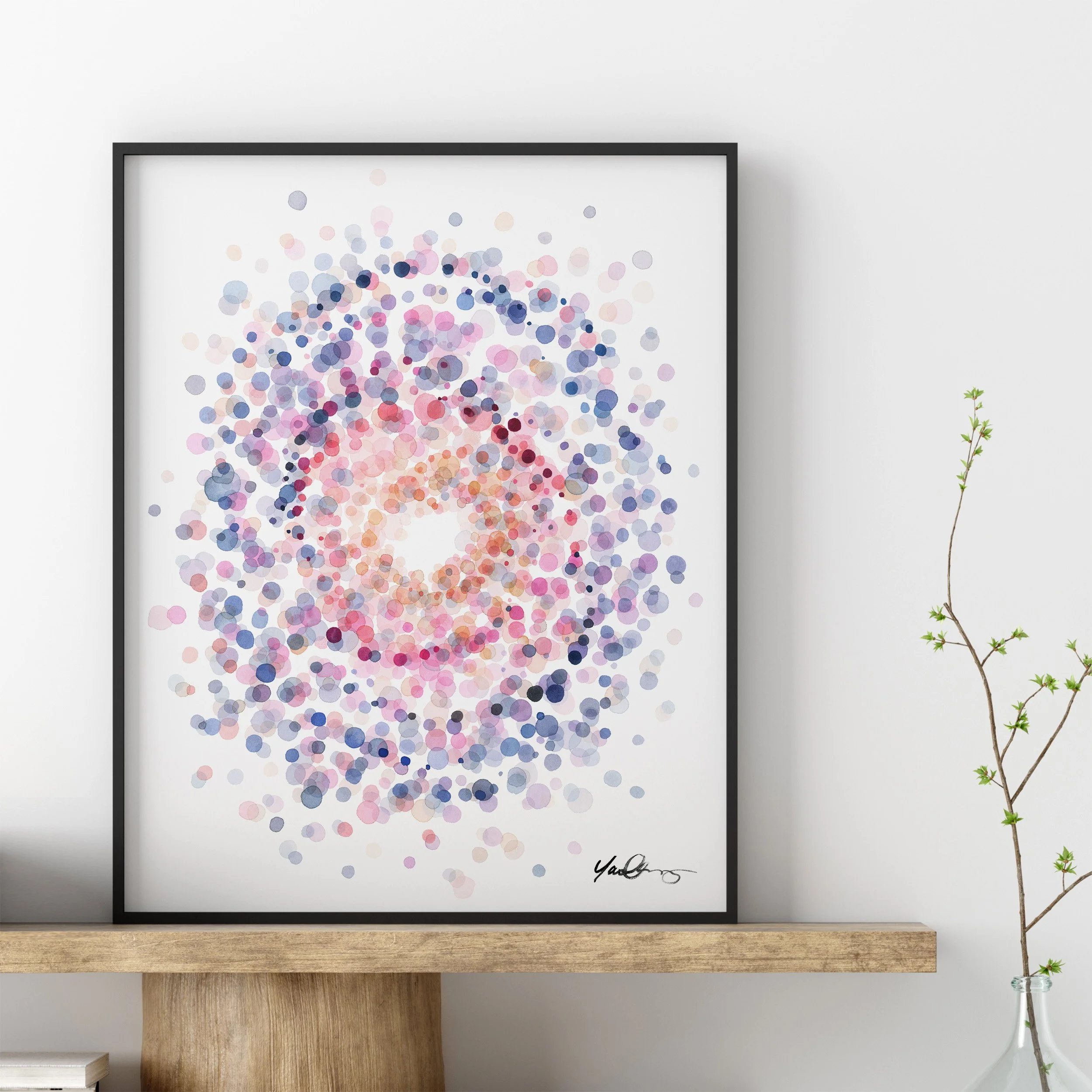 yao-cheng-swirl-in-fuchsia-radial-circle-watercolor-print-meditation-large-wall-decor-framed.jpg