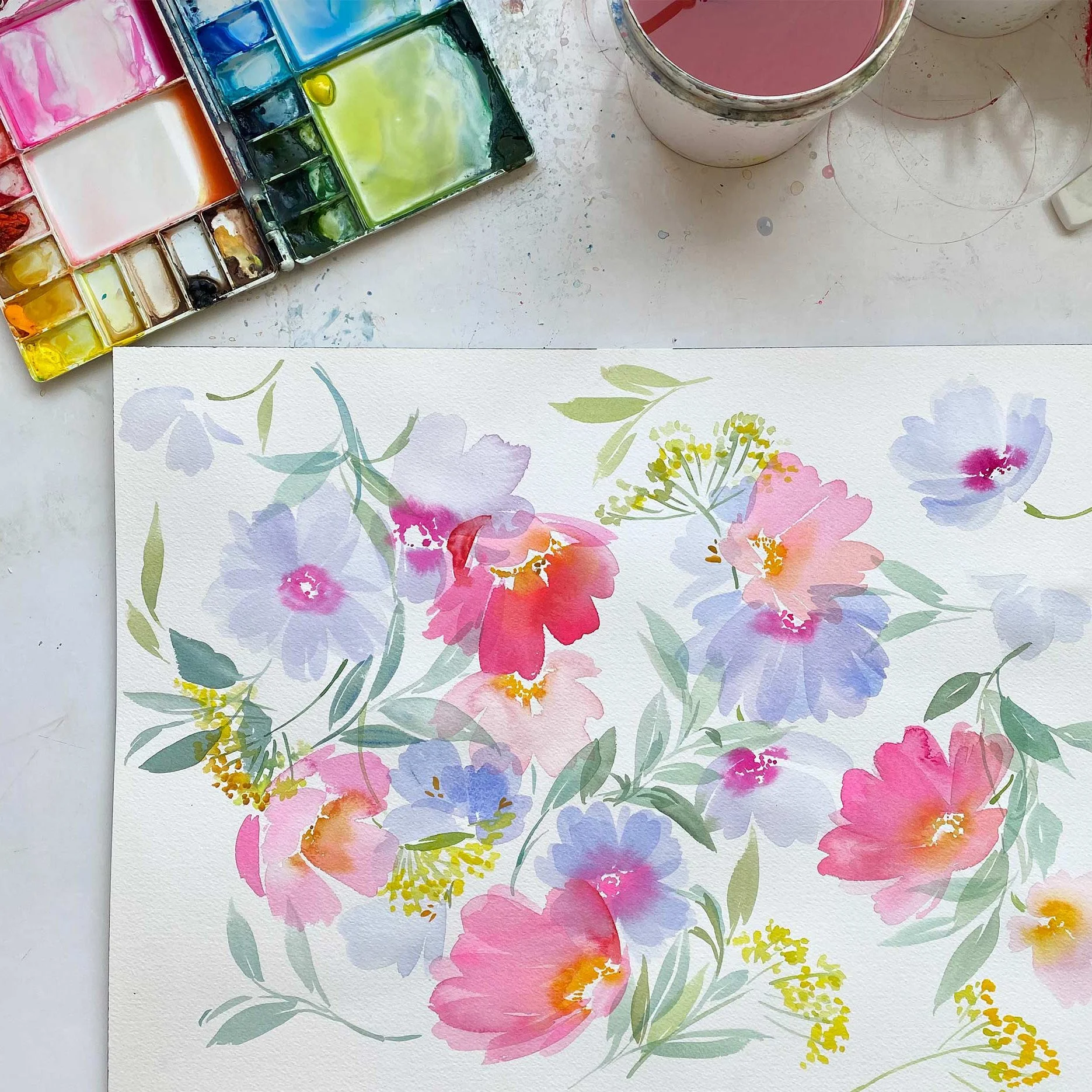 yao-cheng-peony-dance-botanical-flower-watercolor-print-painting-process-studio.jpg