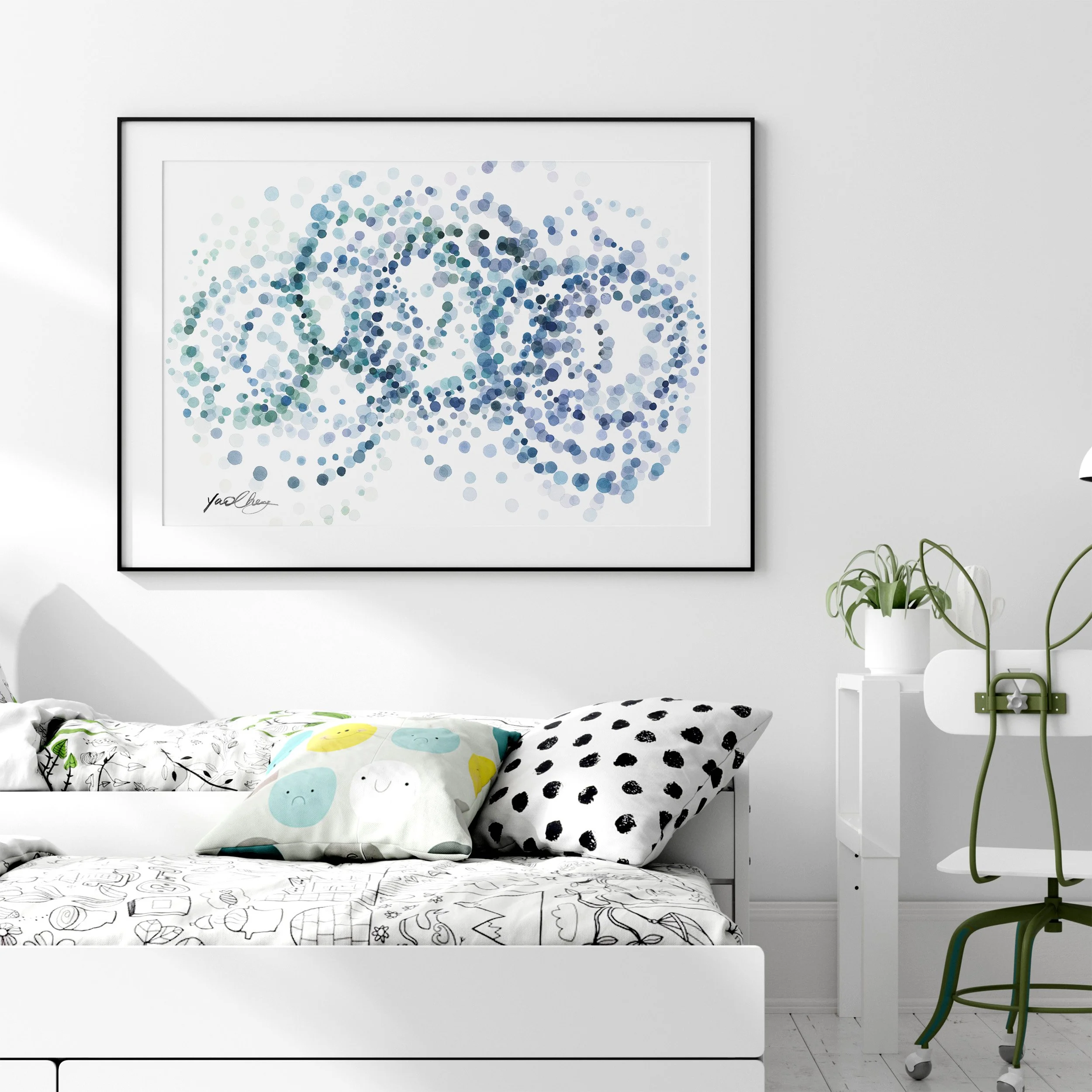 yao-cheng-swirl-in-aqua-blue-concentric-circle-watercolor-print-kids-room-decor-framed.jpg