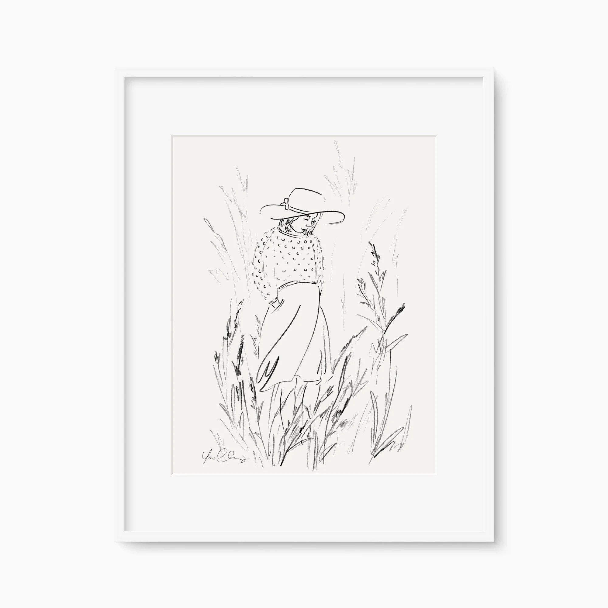 Woman in Grass No. 1 Art Print