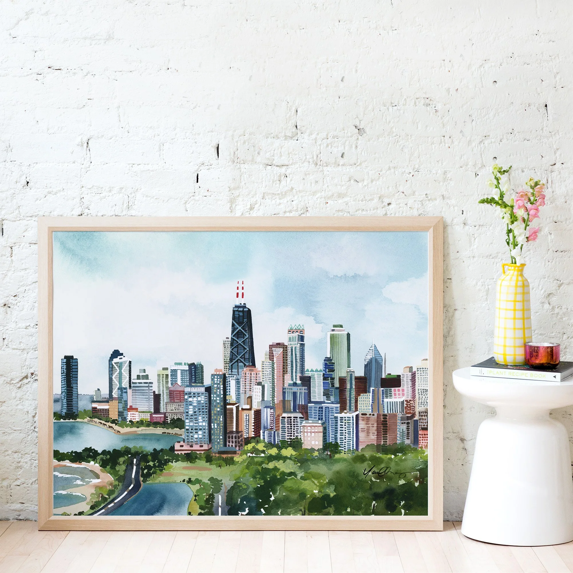 yao-cheng-chicago-cityscape-lake-michigan-watercolor-print-loft-lifestyle-modern-city-frame.jpg