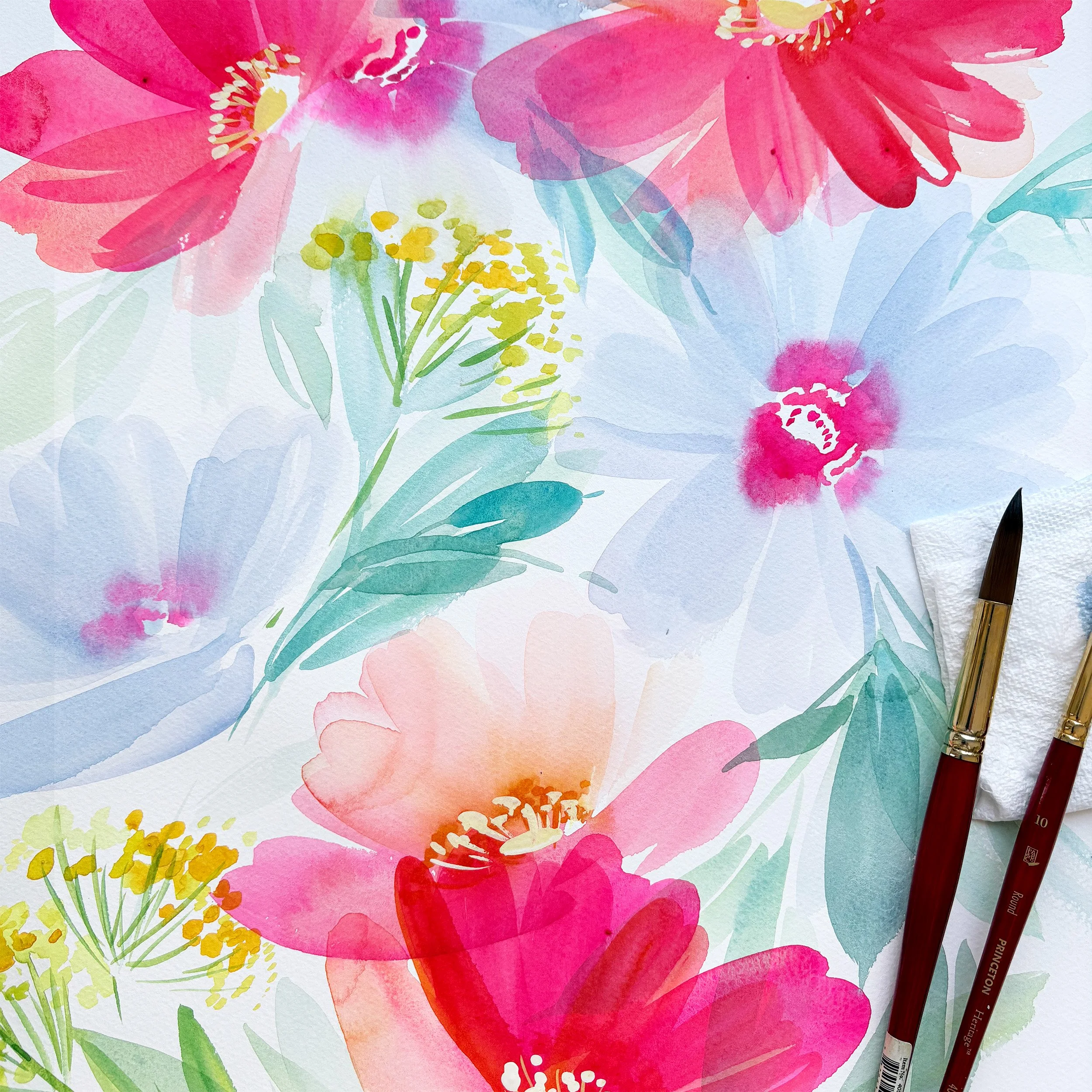 yao-cheng-peony-dance-pink-violet-floral-watercolor-art-print-painting-process.jpg