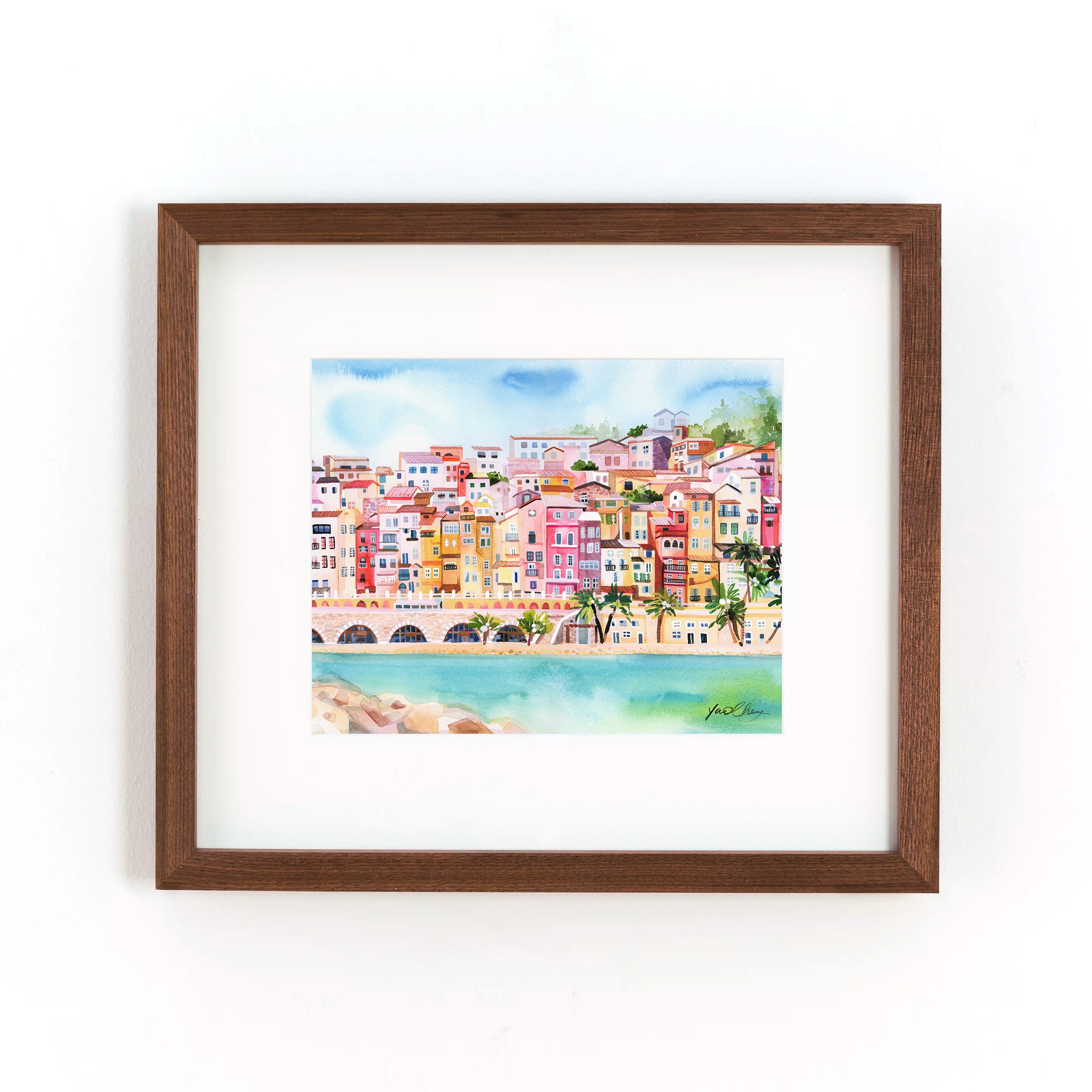 yao-cheng-menton-french-riviera-coastal-painting-print-wood-frame.jpg