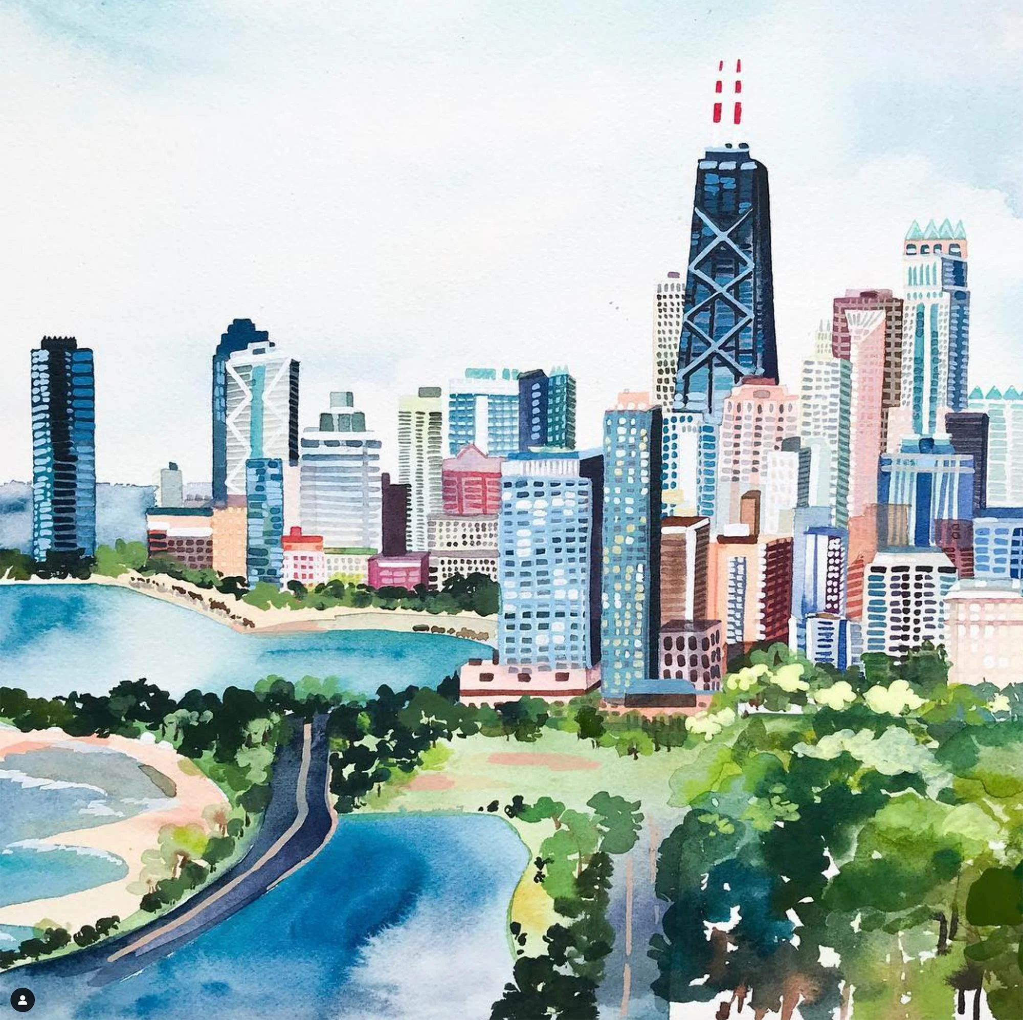 yao-cheng-chicago-cityscape-lake-michigan-watercolor-print-painting-process-studio.jpg