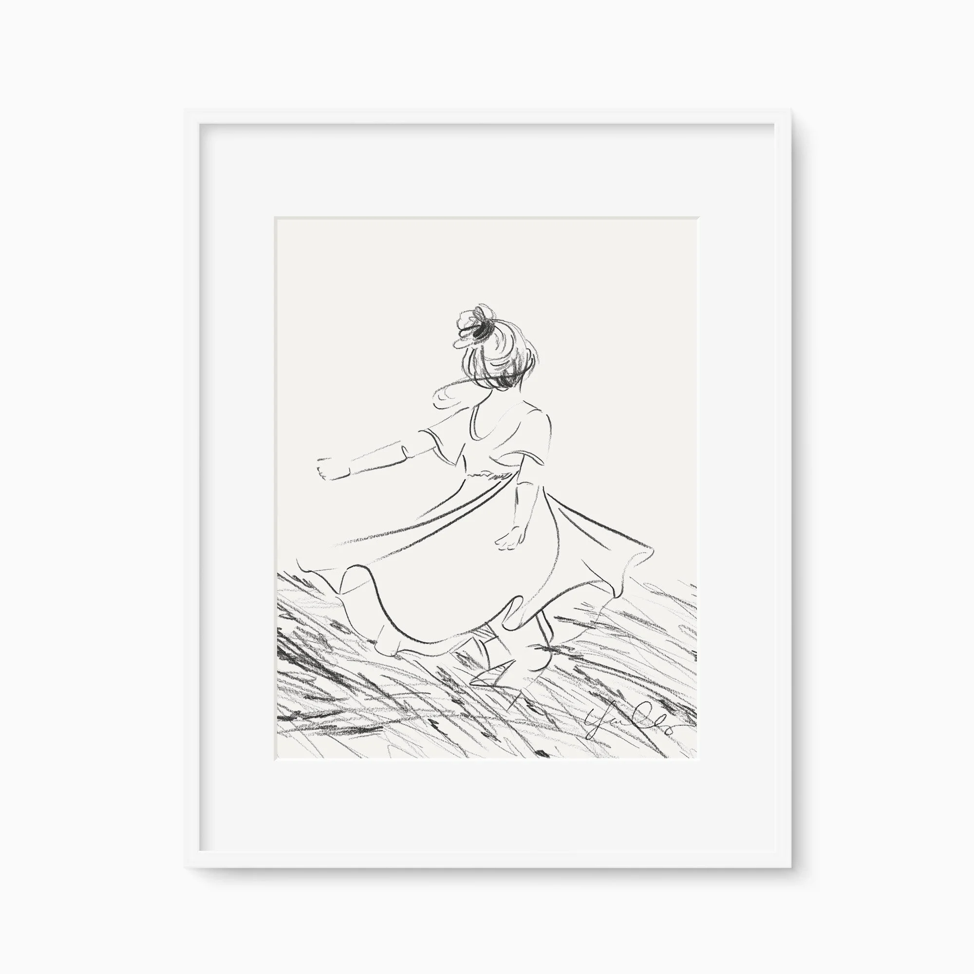 Swirling Girl No. 1 Art Print