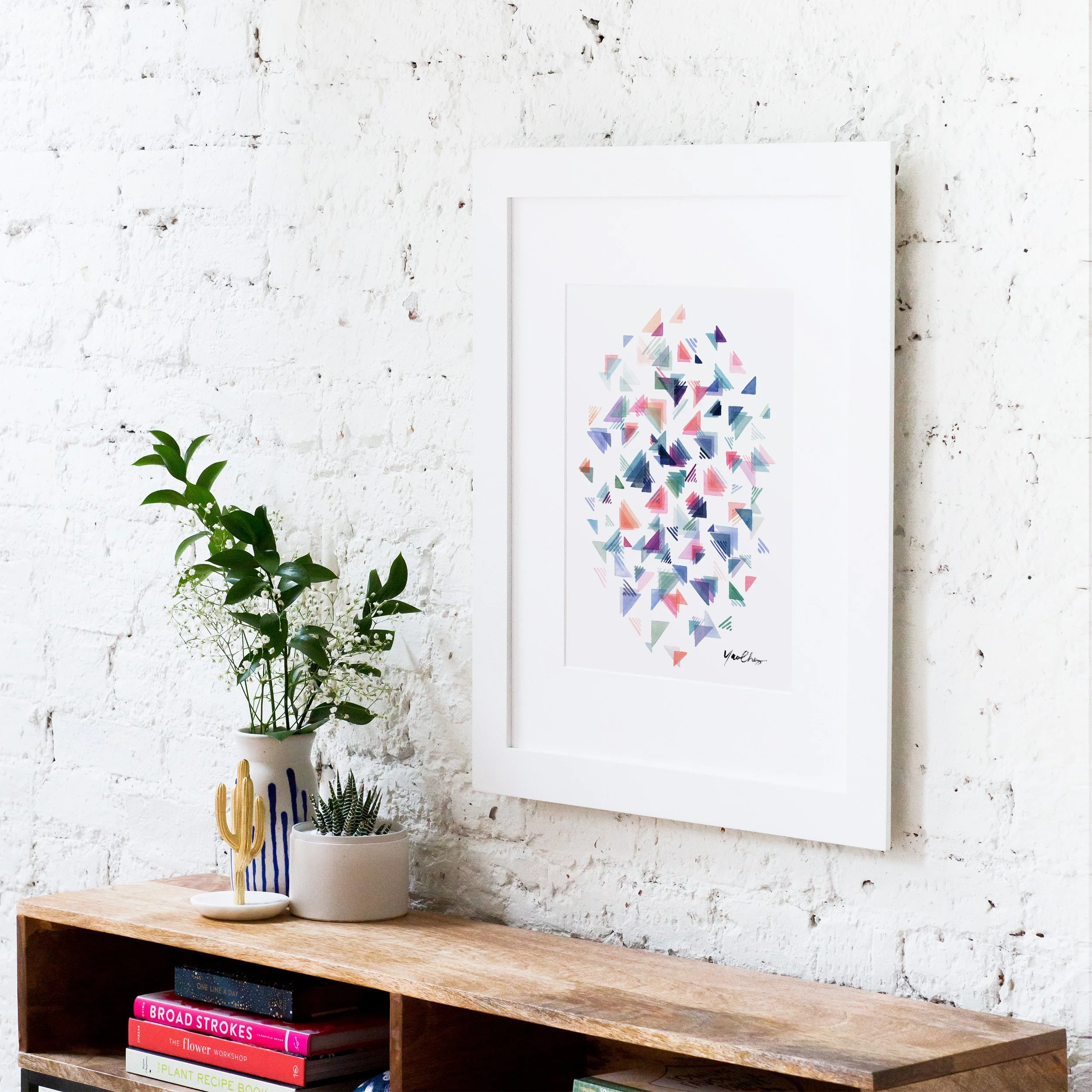 yao-cheng-mosaic-violet-blue-kaleidoscope-watercolor-print-living-room-framed-decor-side.jpg