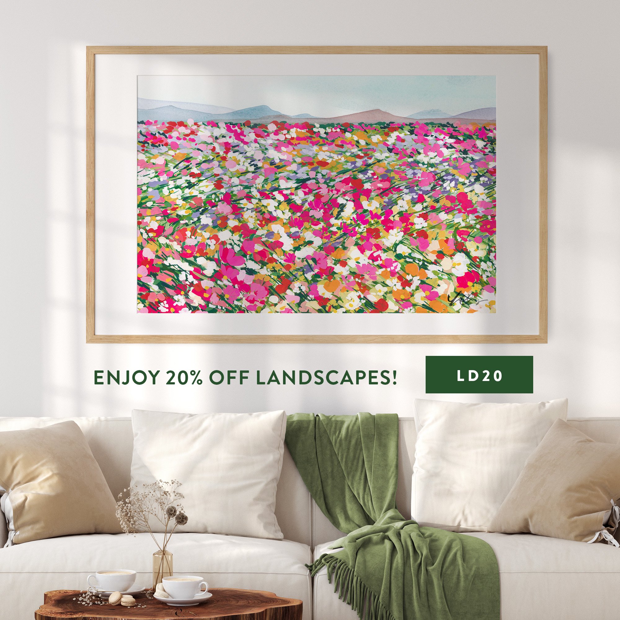 20% off: landscape prints!