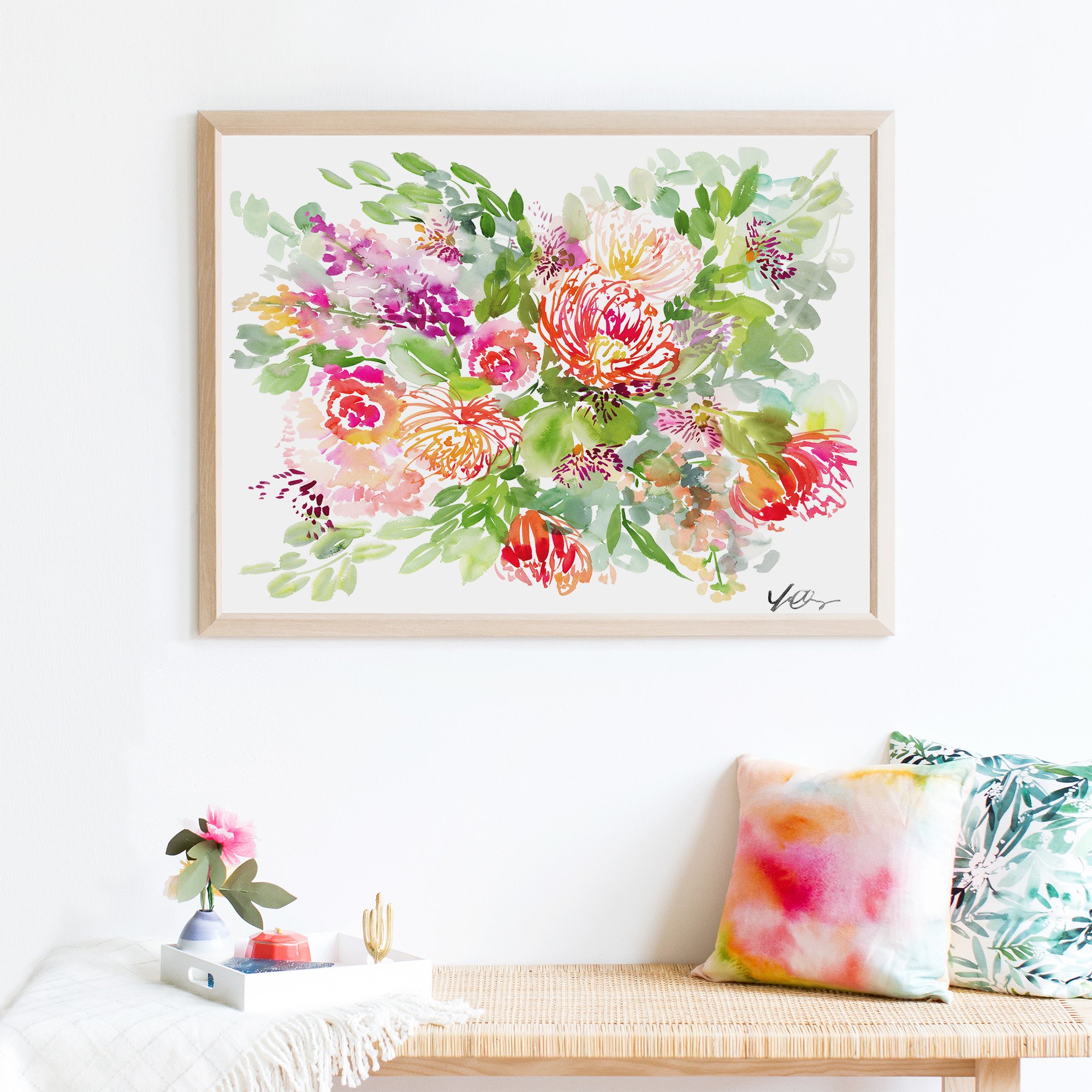 yao-cheng-proteas-dance-mixed-floral-bouquet-watercolor-art-print-large-living-room-decor-framed.jpg