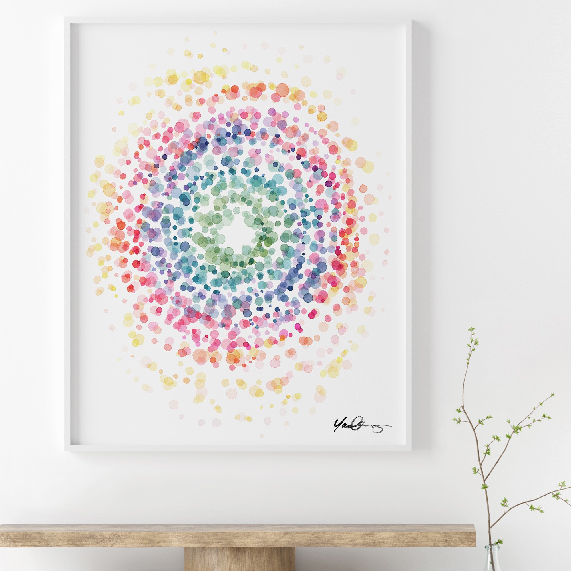 yao-cheng-rainbow-swirl-no-1-concentric-circle-watercolor-print-mindfulness-meditation-living-room-framed.jpg