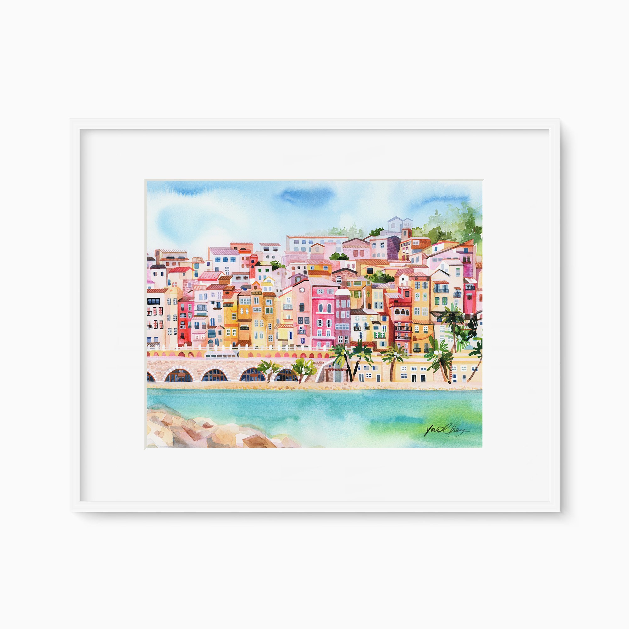 Menton, France Art Print