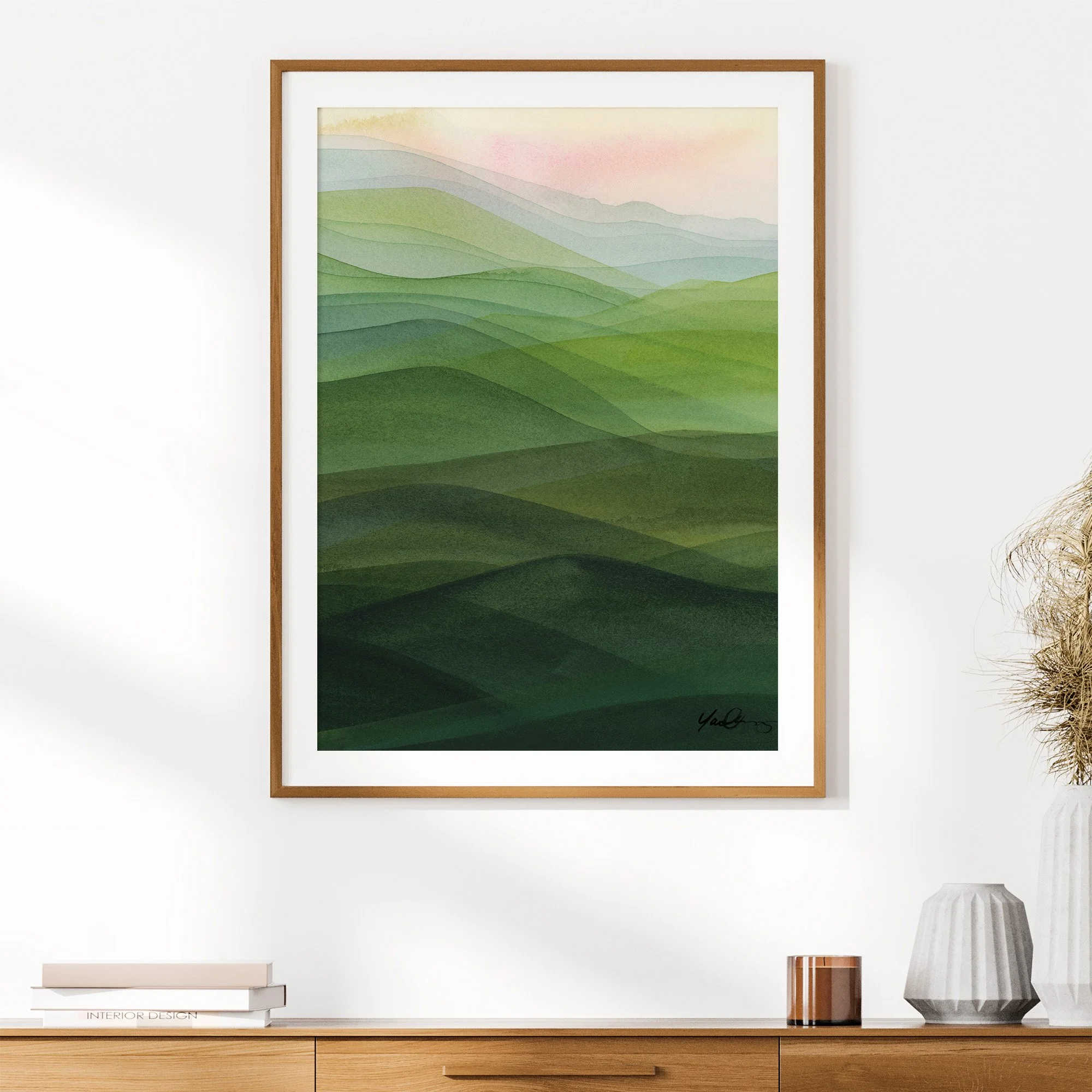 yao-cheng-rolling-hills-1-sunrise-landscape-watercolor-print-living-room-decor.jpg