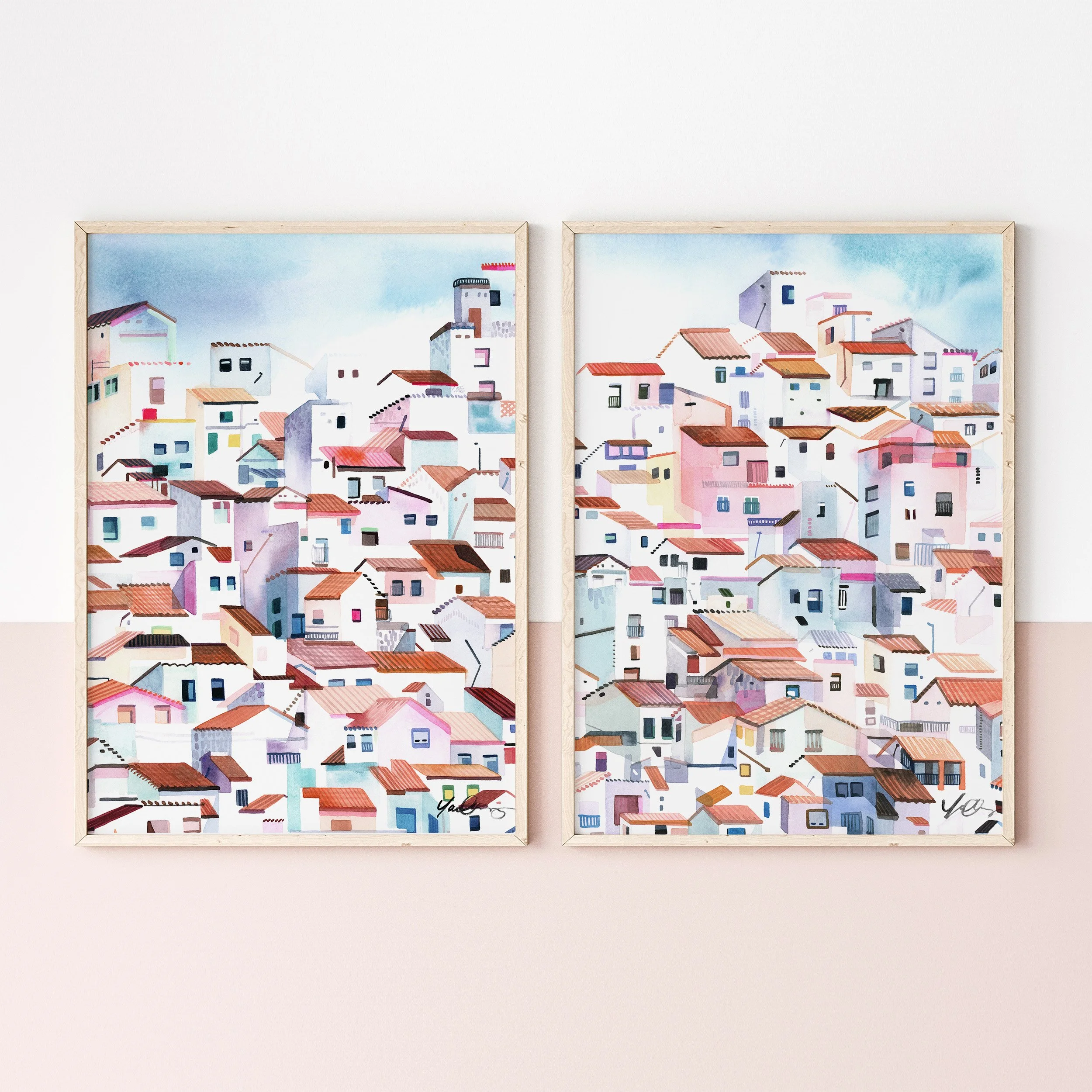 yao-cheng-casares-spain-hillside-houses-europe-watercolor-print-pair-frame-2.jpg