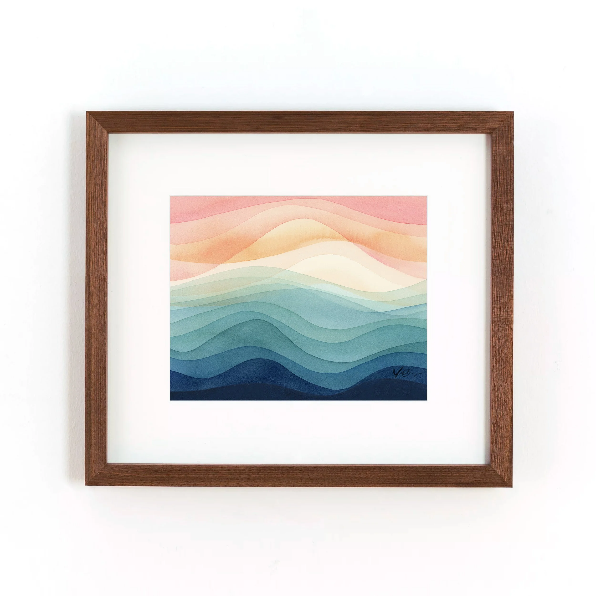 yao-cheng-beach-no-1-coastal-landscape-watercolor-print-dark-wood-framed.jpg