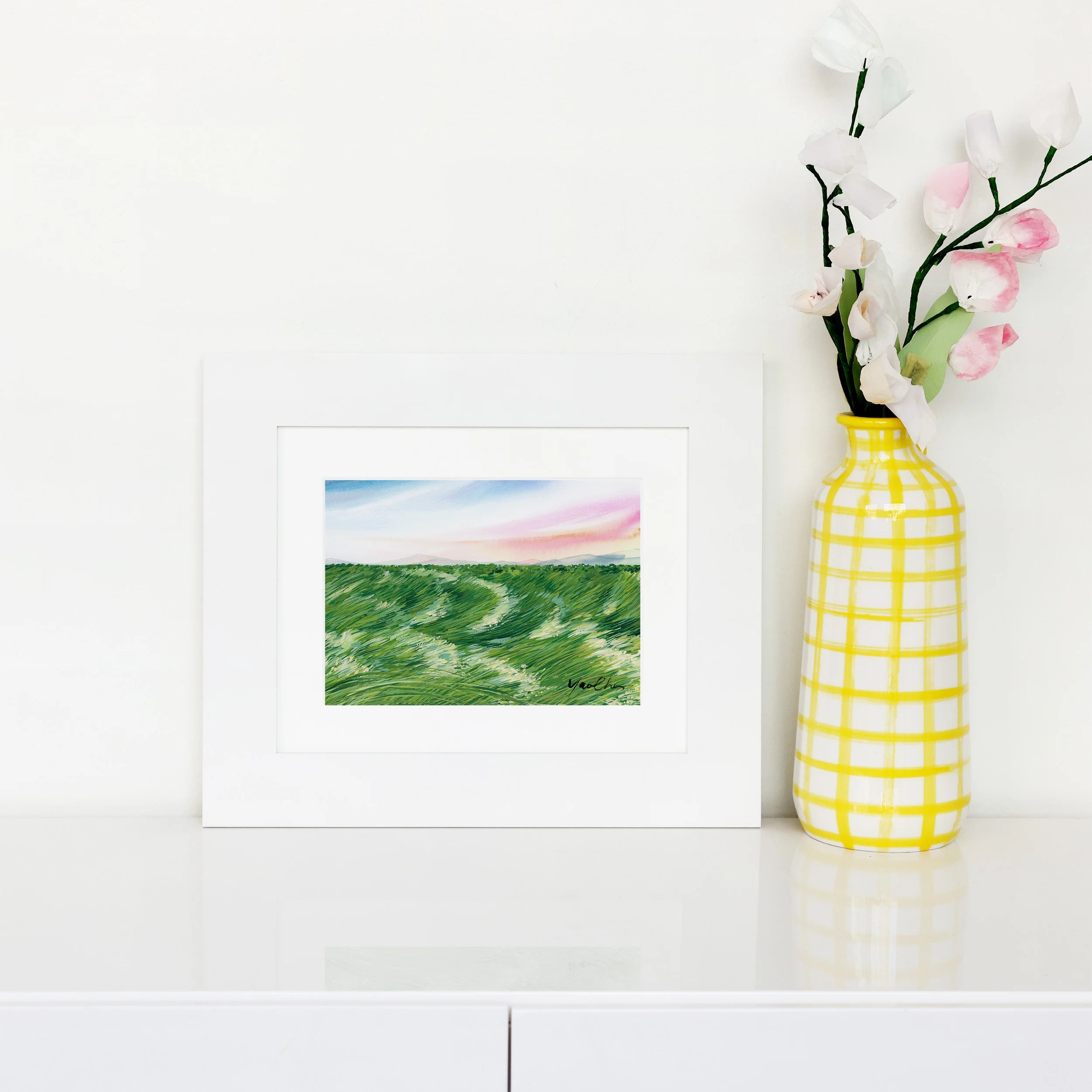 yao-cheng-swaying-grass-landscape-watercolor-print-5x7-framed.jpg