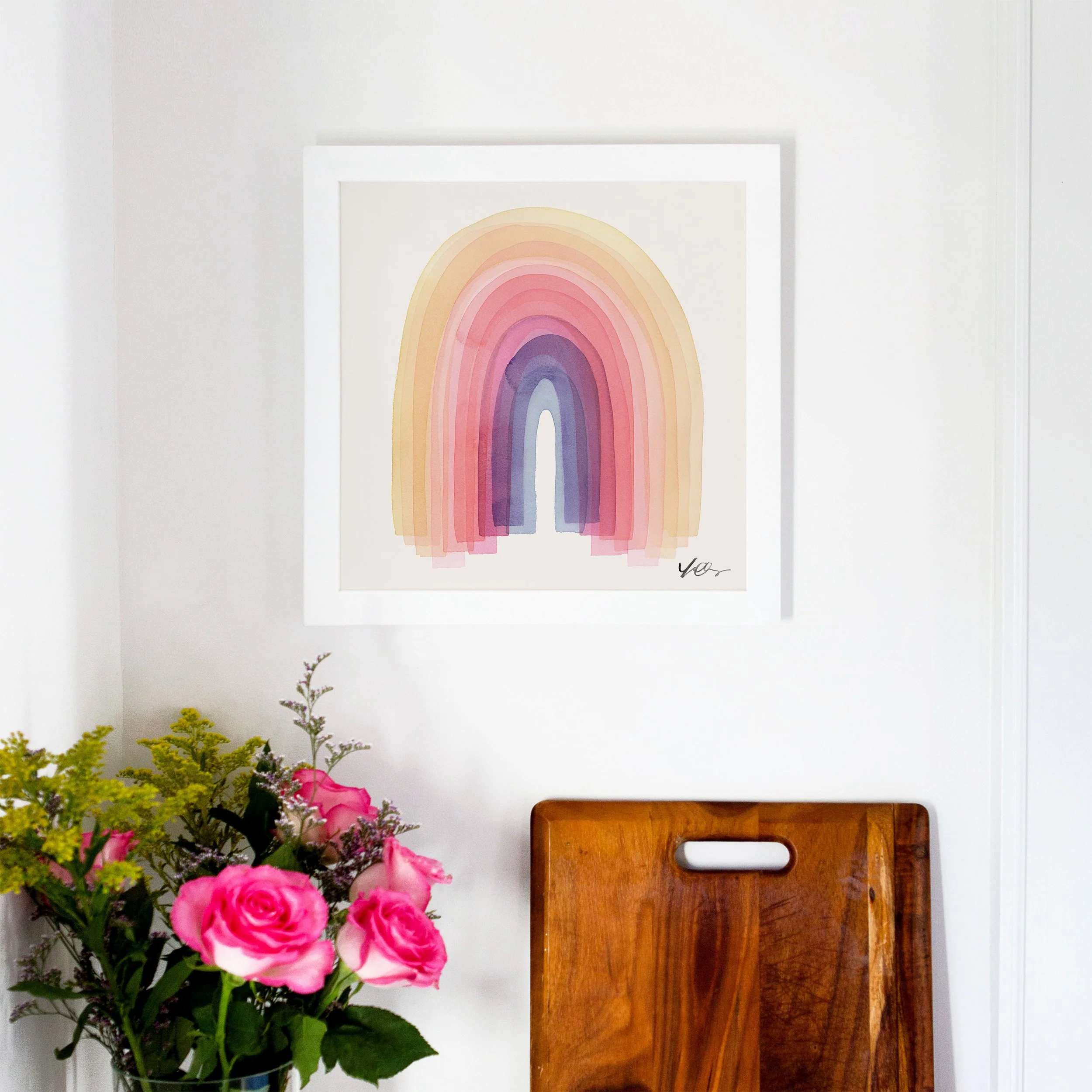 yao-cheng-rainbow-in-peach-abstract-nursery-watercolor-print-kitchen-wall-decor-framed.jpg