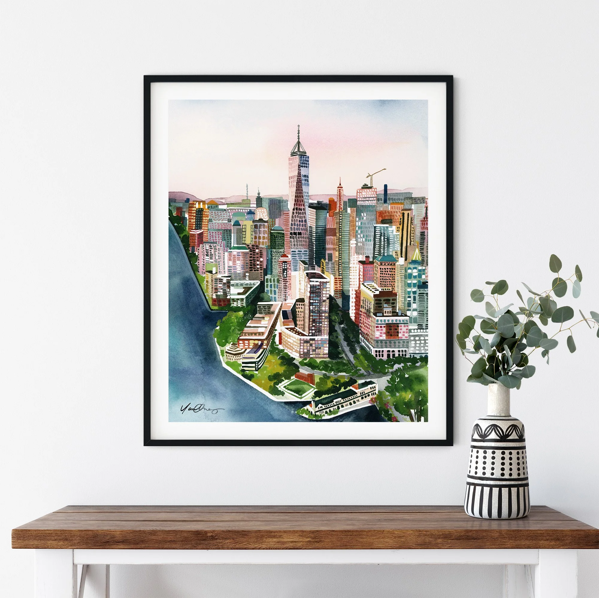 yao-cheng-nyc-freehand-architecture-vibrant-cityscape-watercolor-print-modern-city-loft-apartment-frame.jpg