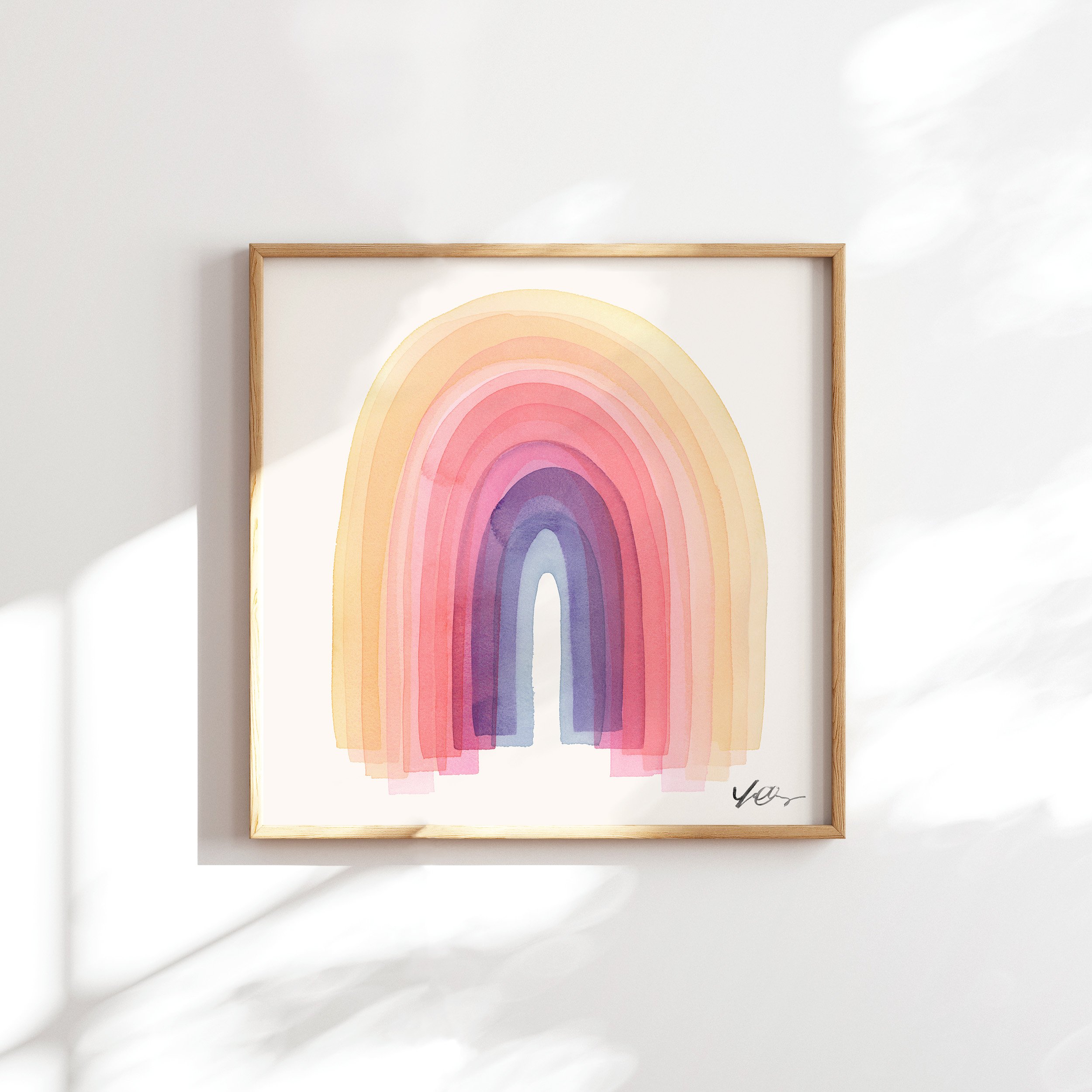 yao-cheng-rainbow-in-peach-abstract-nursery-watercolor-print-large-living-room-decor-framed.jpg