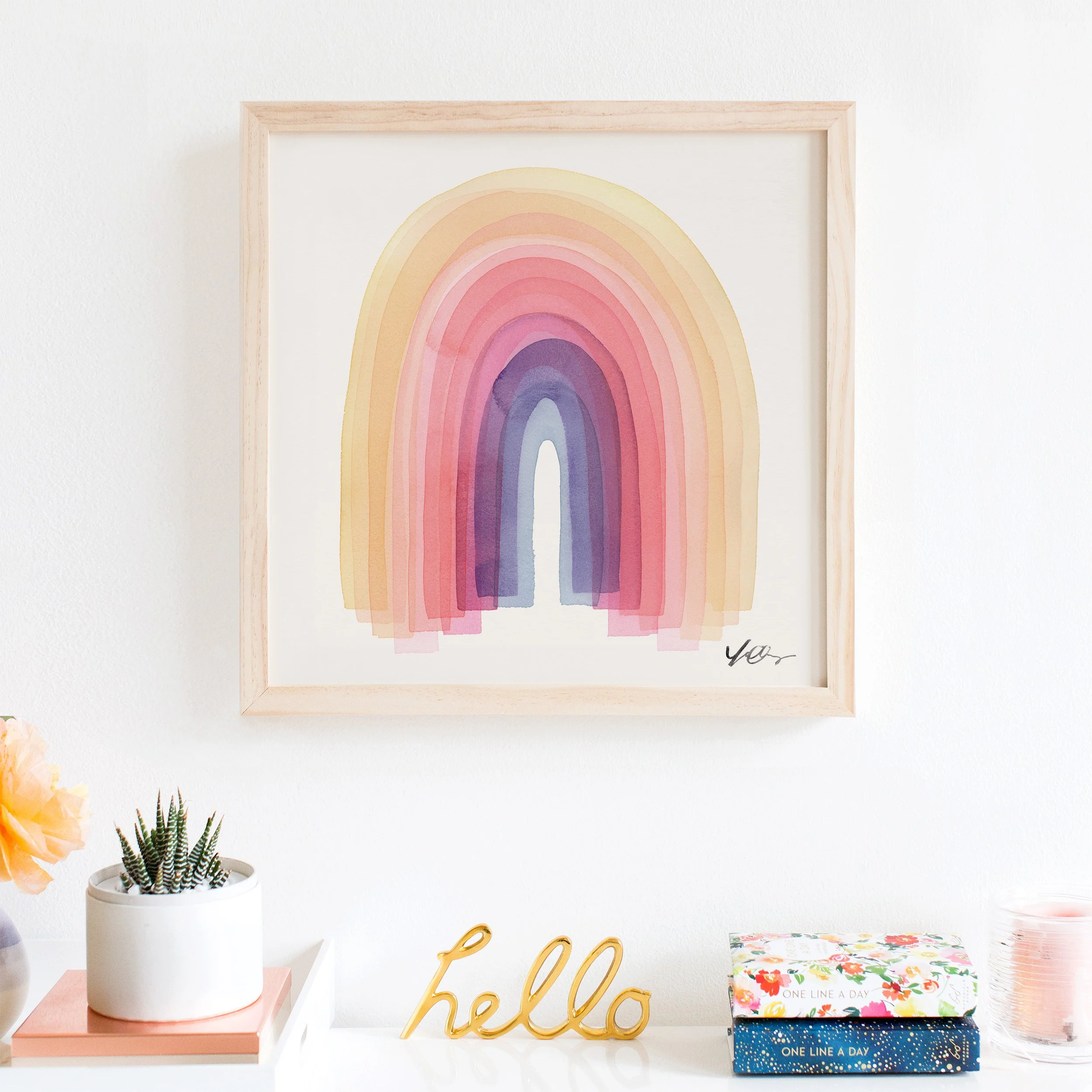yao-cheng-rainbow-in-peach-abstract-nursery-watercolor-print-living-room-framed.jpg