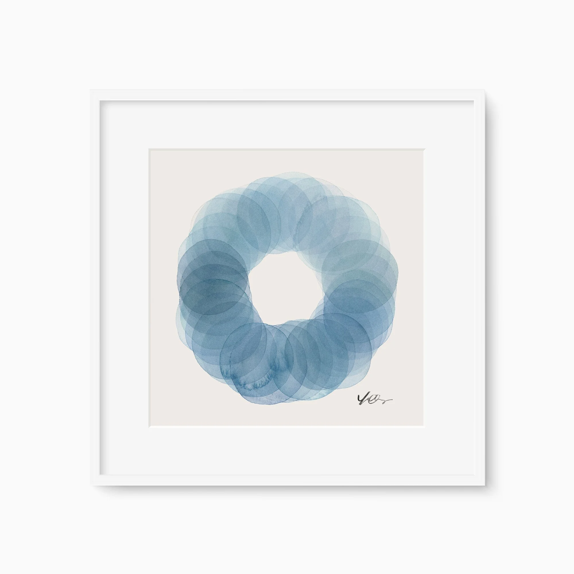 Rotation in Sky Blue Art Print